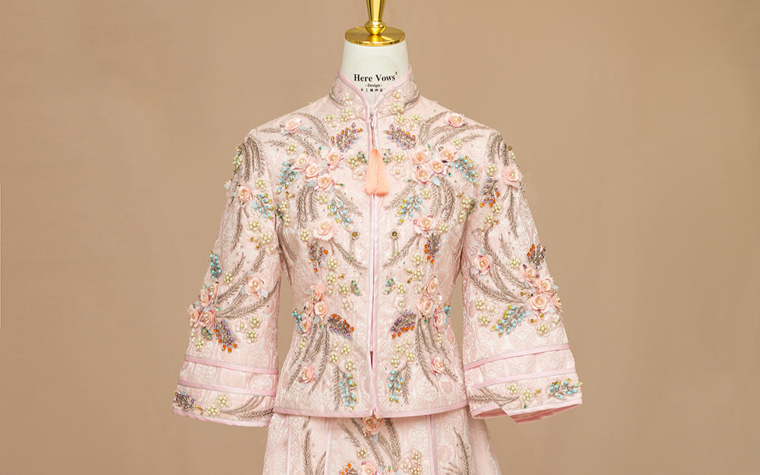 月里绣中式嫁衣秀禾服马来褂