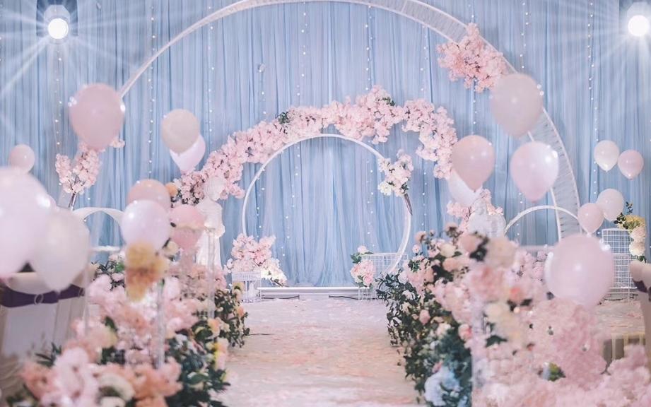 in夢婚禮——粉藍色酒店室內婚禮