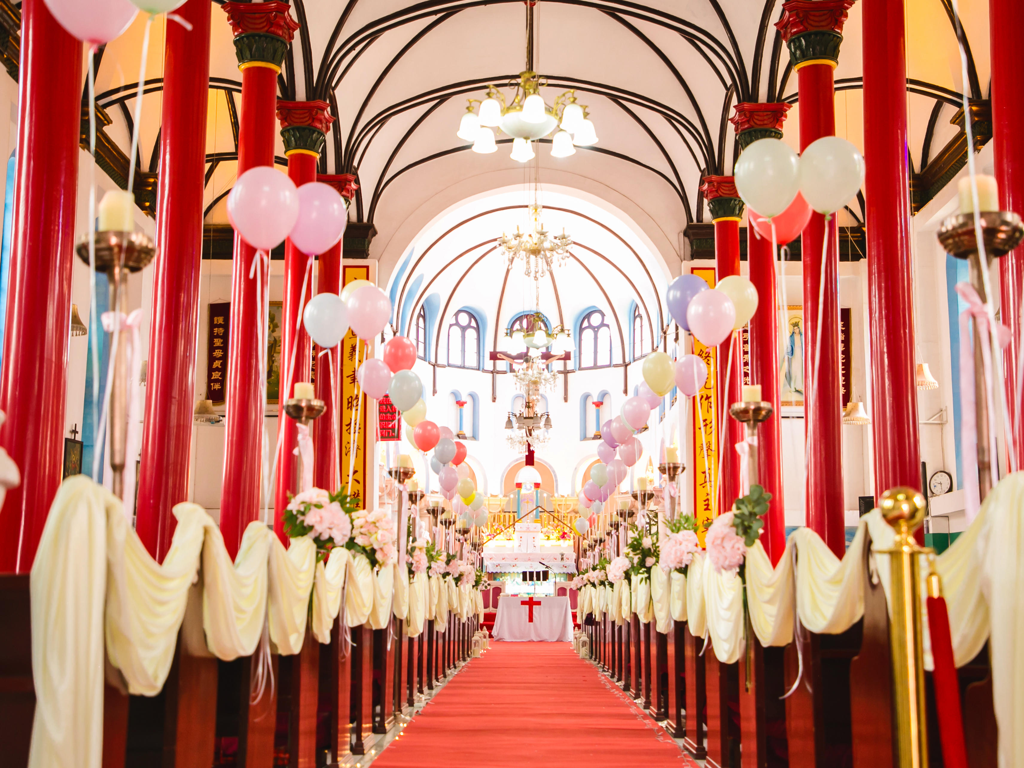 保定天主教堂婚礼—盟约套系，送颁发证书仪式