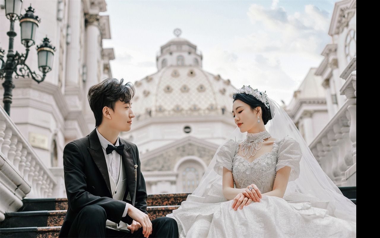 上海婚纱照欧式城堡的浪漫