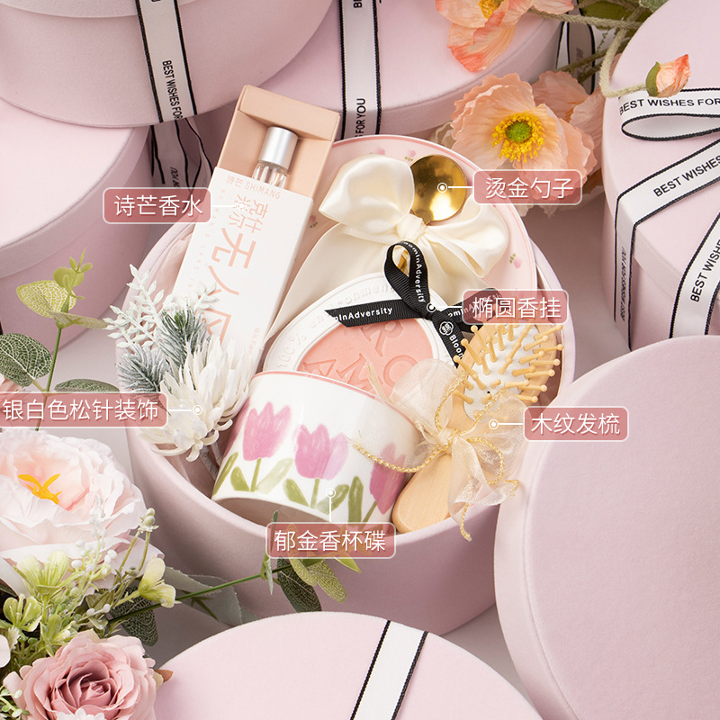 【高品質(zhì)推薦】絲絨浪漫圓桶伴娘伴手禮