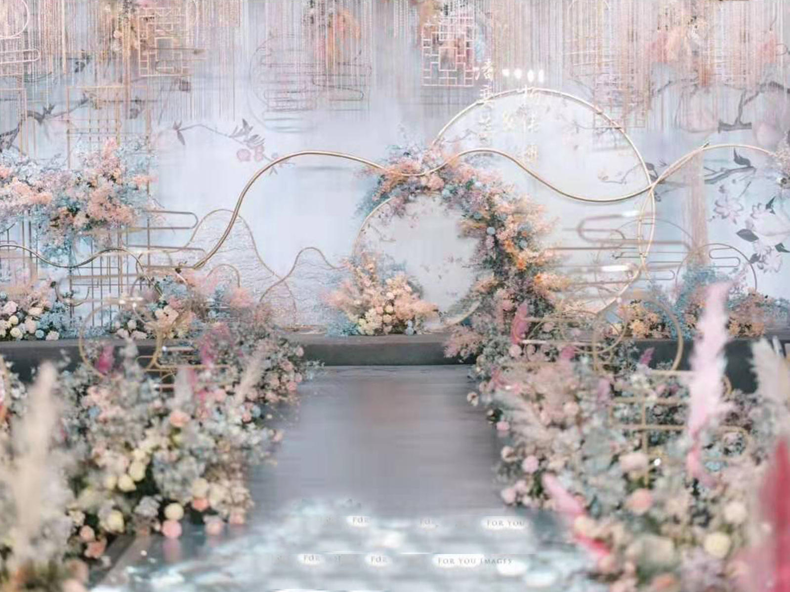 【笙瑟婚礼】蓝粉色新中式婚礼