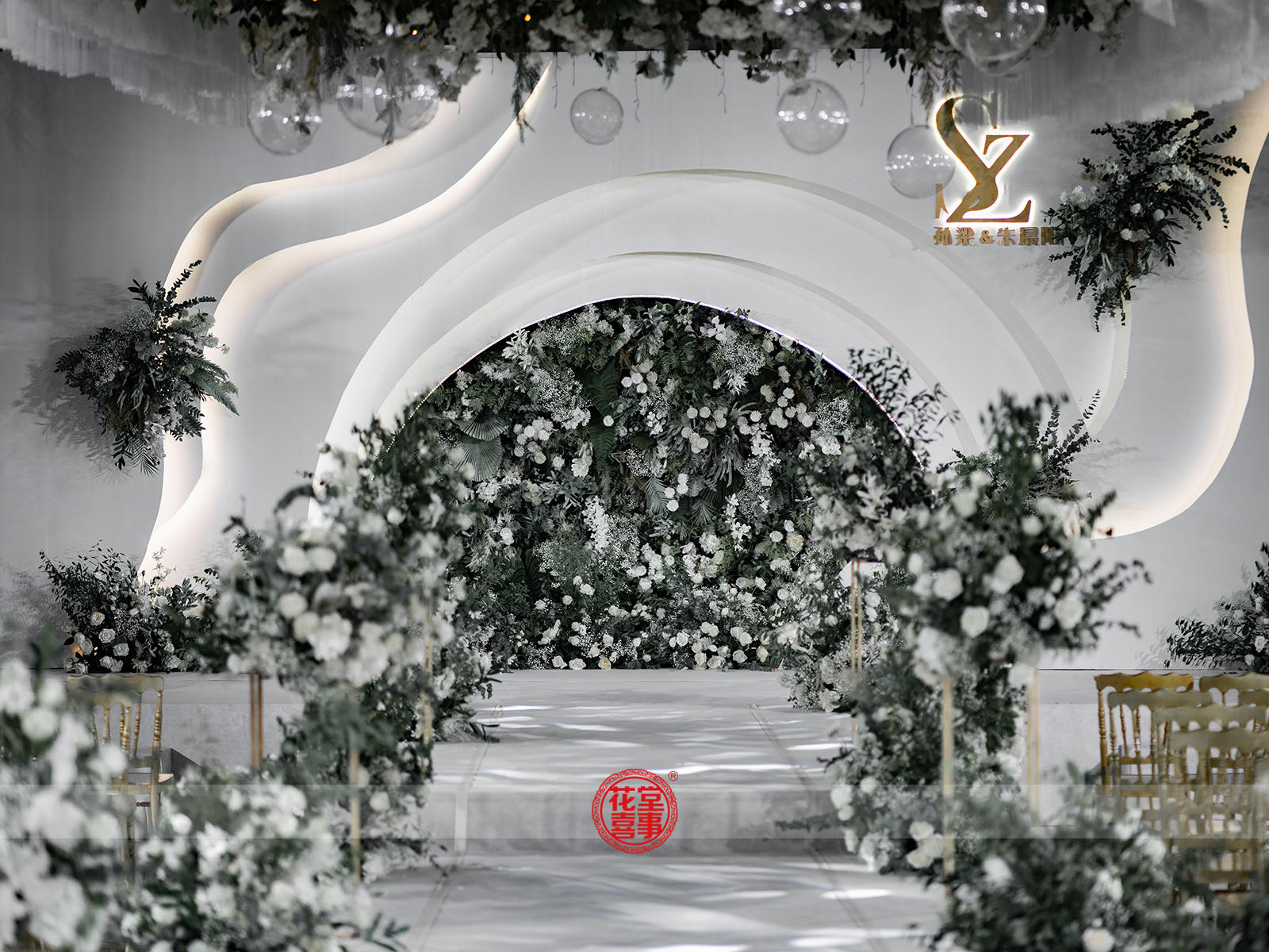 【花堂喜事】百顺酒店—充满自然味道的夏季白绿婚礼