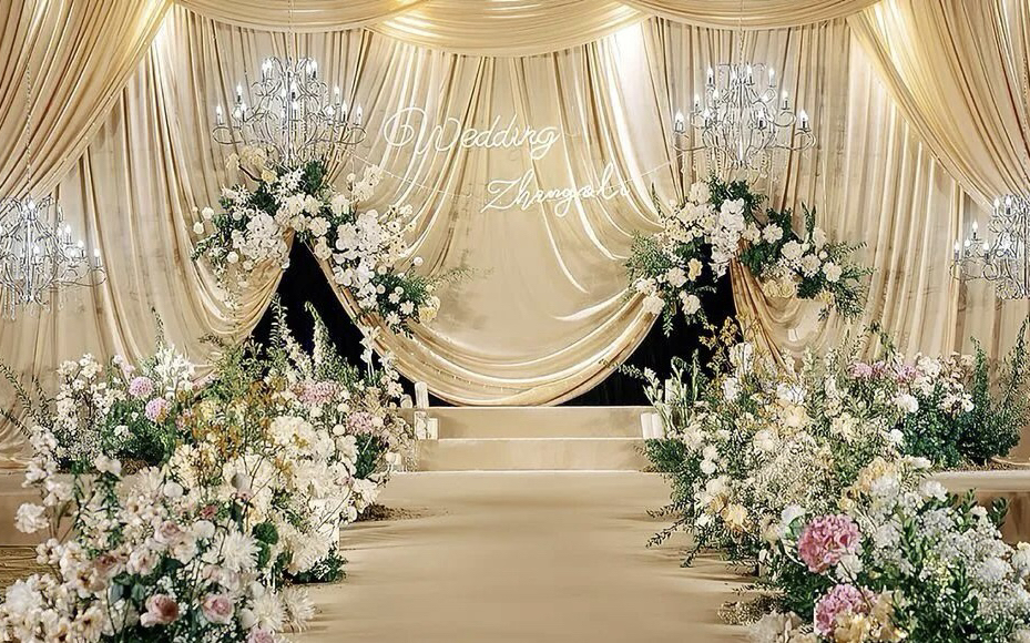 溫暖大氣香檳色婚禮