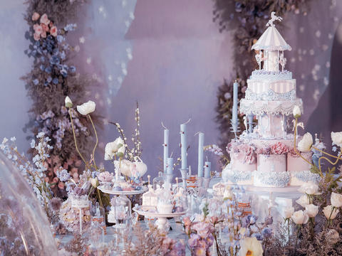 含四大人员&浪漫紫童话风主题定制婚礼-紫色城堡