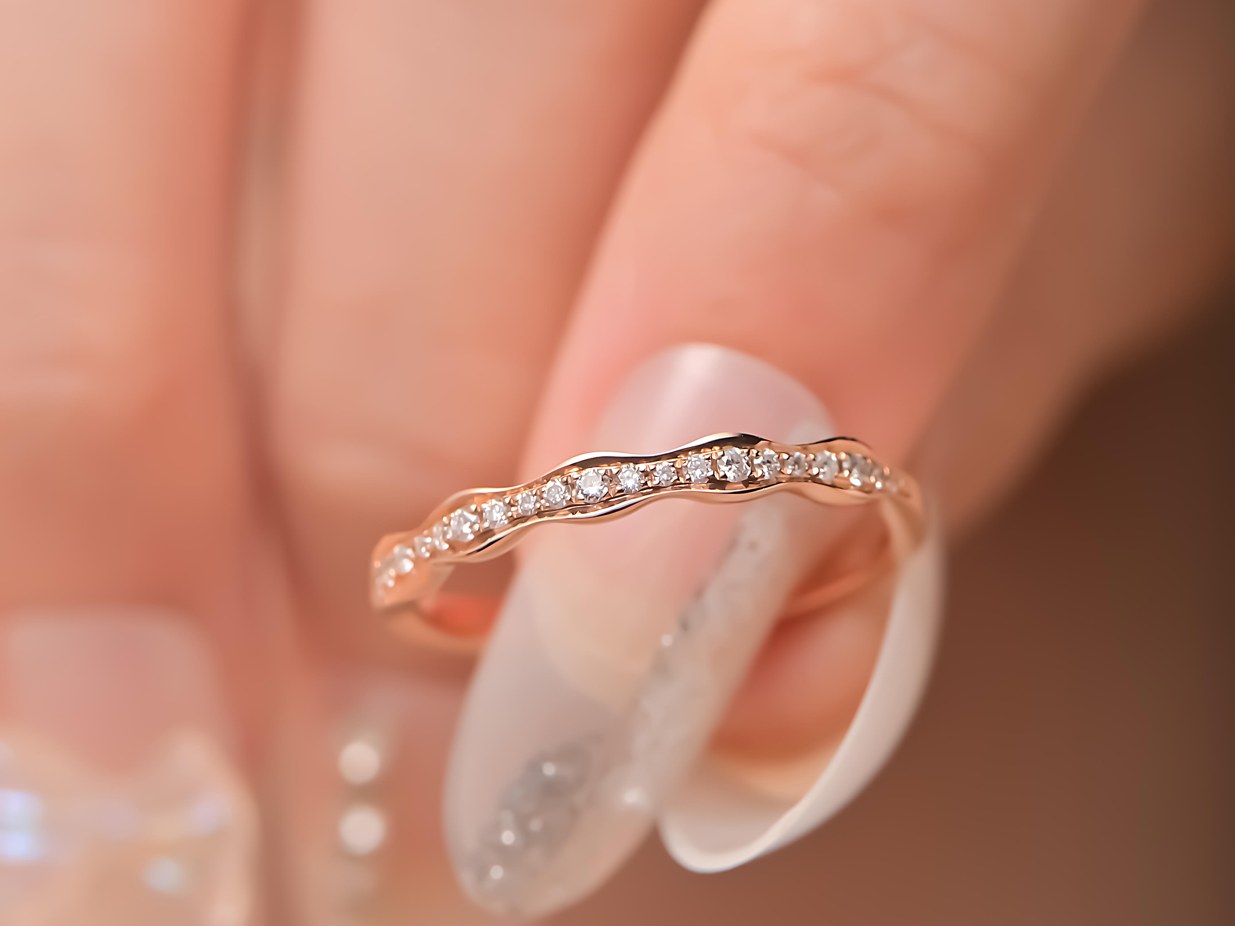 狐狸的夏天18K金小清新钻戒「青衣」