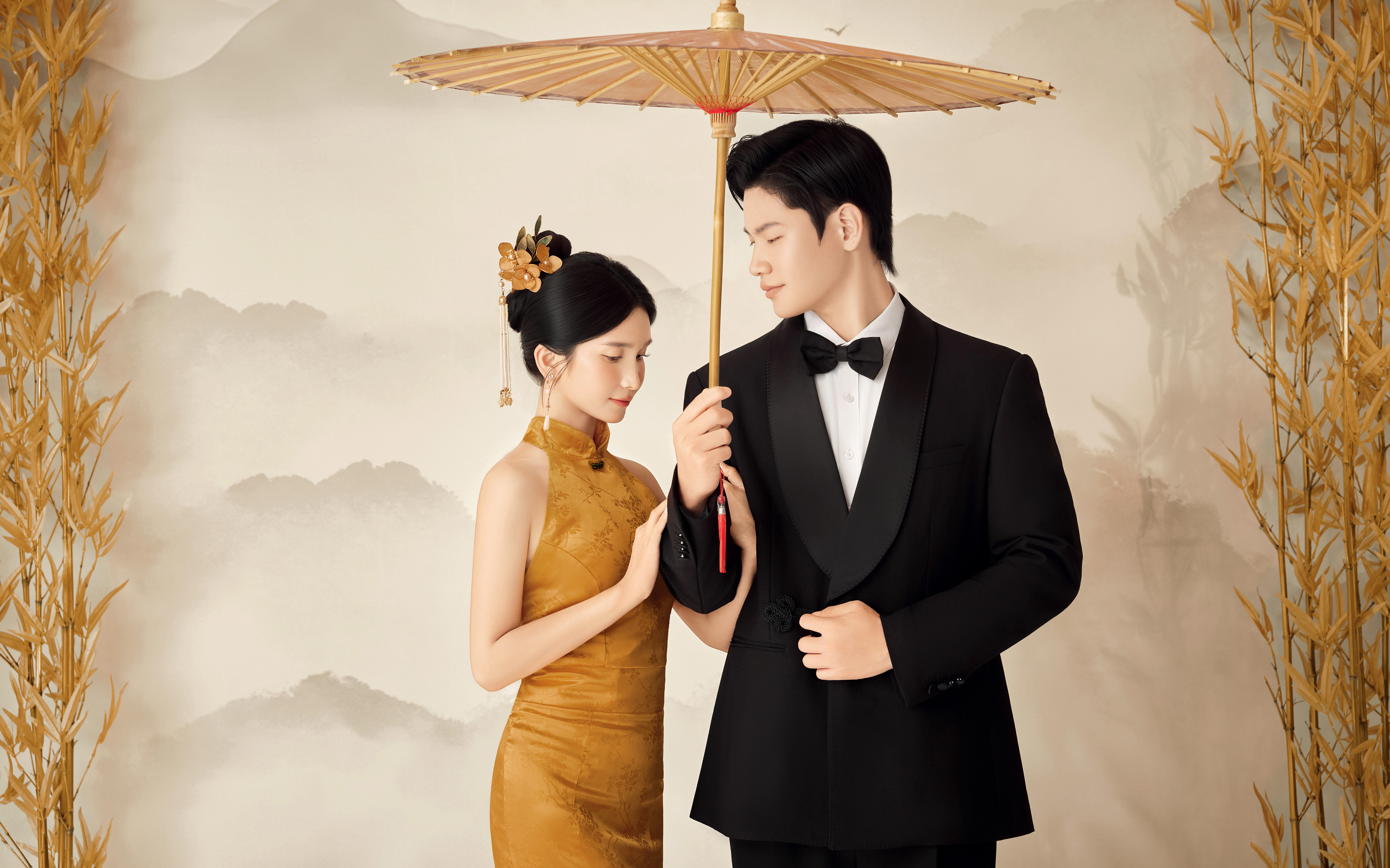 拒絕千篇一律！三亞新中式內(nèi)景婚紗照太美了??