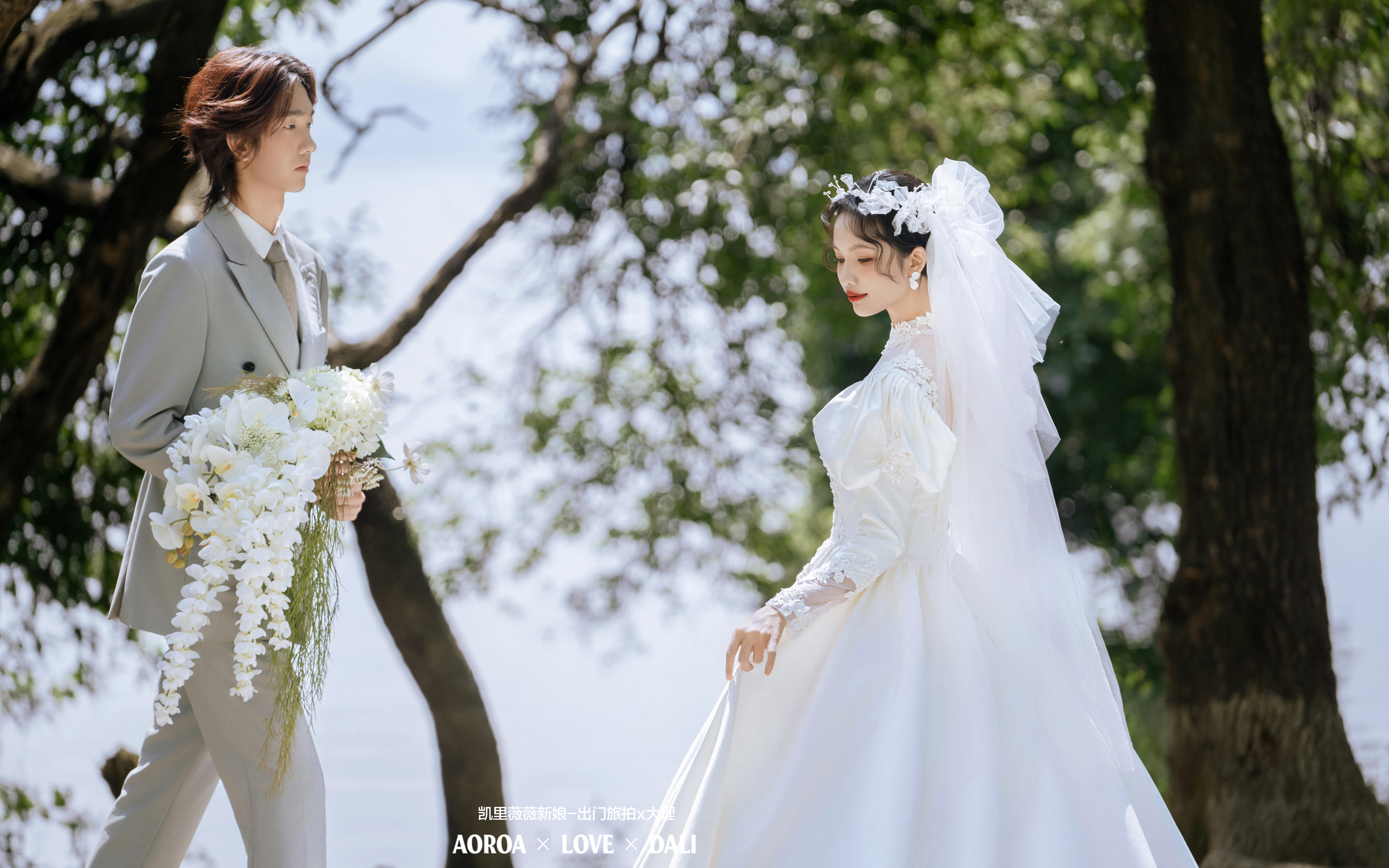 大理旅拍婚纱照 这样的森系婚纱照怎能不爱吖~