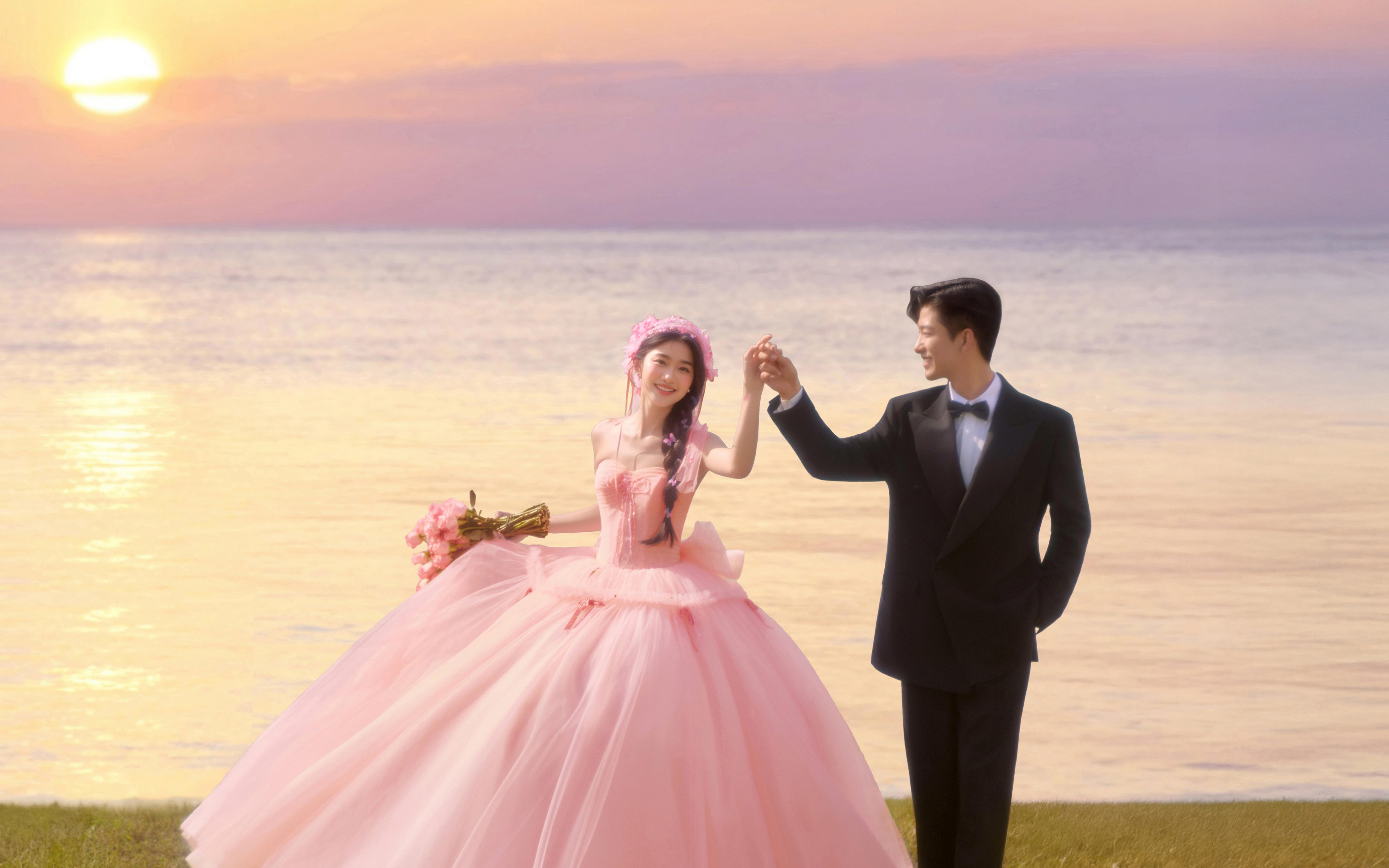 梦幻婚照｜笑容漫过花雨，拍出满屏鲜活又高级的婚照