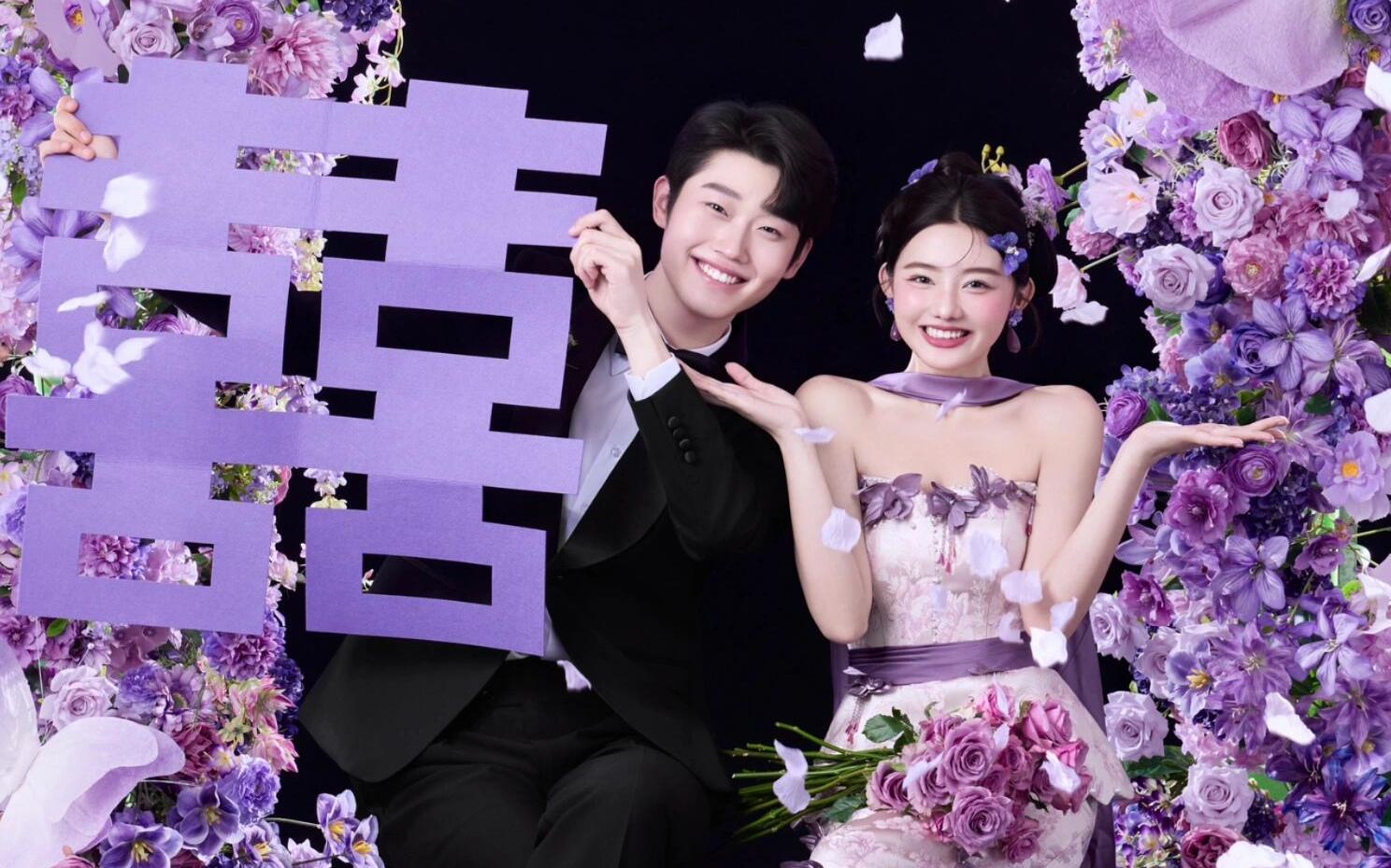 美出圈的新中式婚紗照