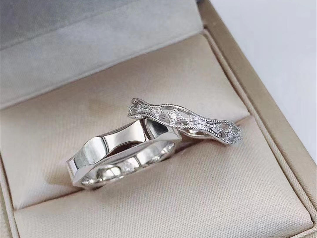 南昌关于爱-复古露珠18K金钻石对戒