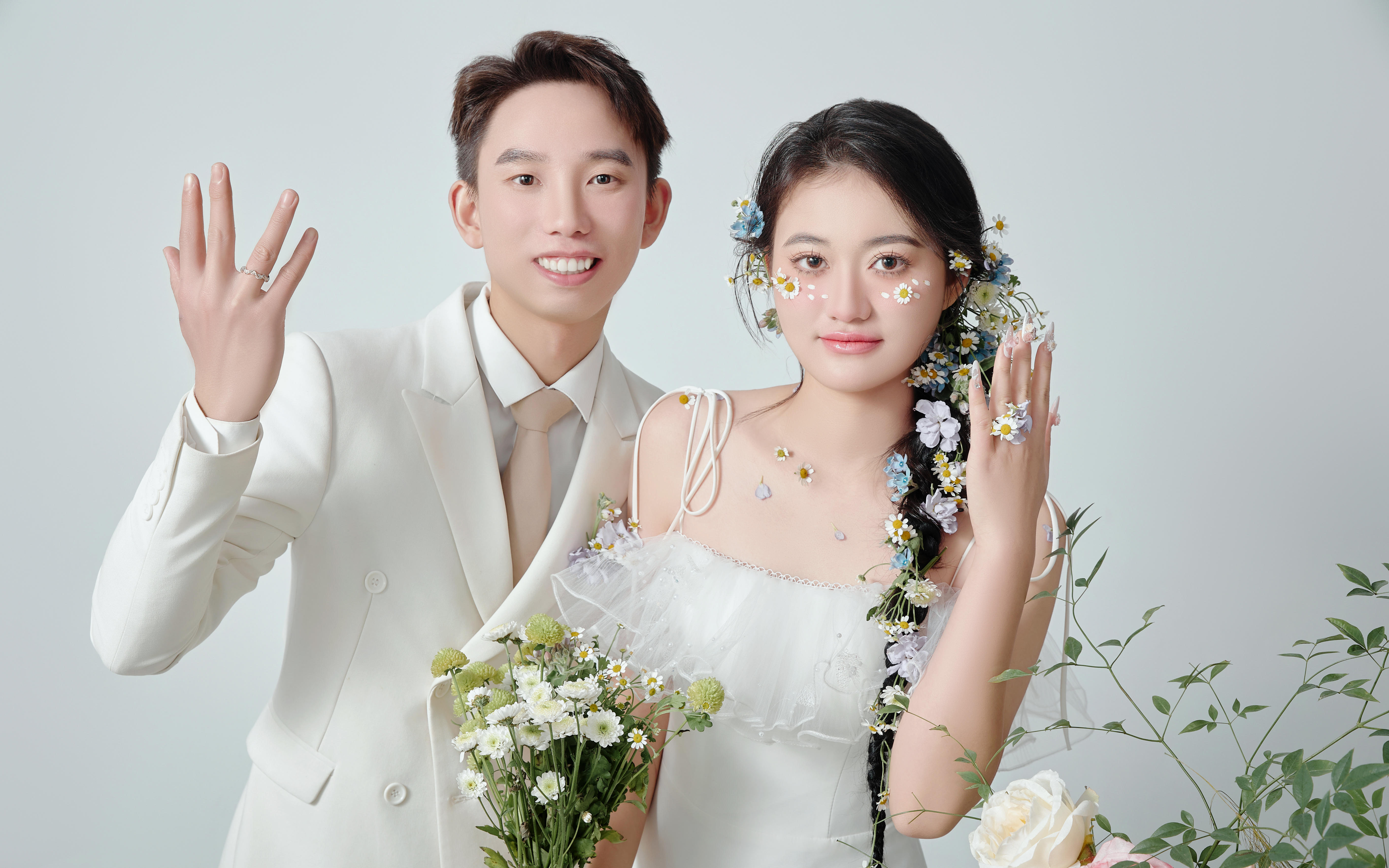 婚紗照室內韓式小清新