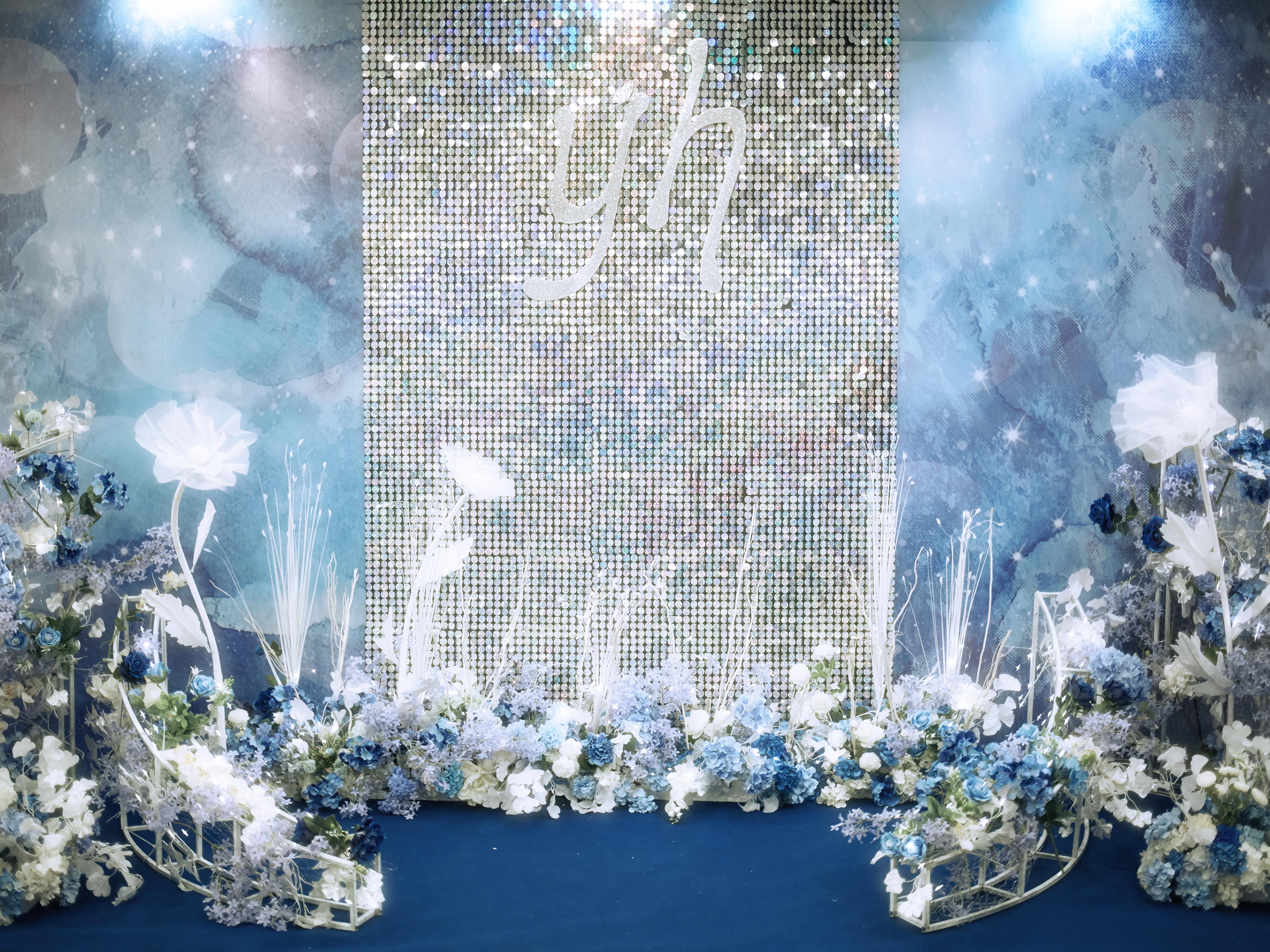 【惊叹婚礼】梦幻白蓝ins蝴蝶翅膀唯美少女心婚礼