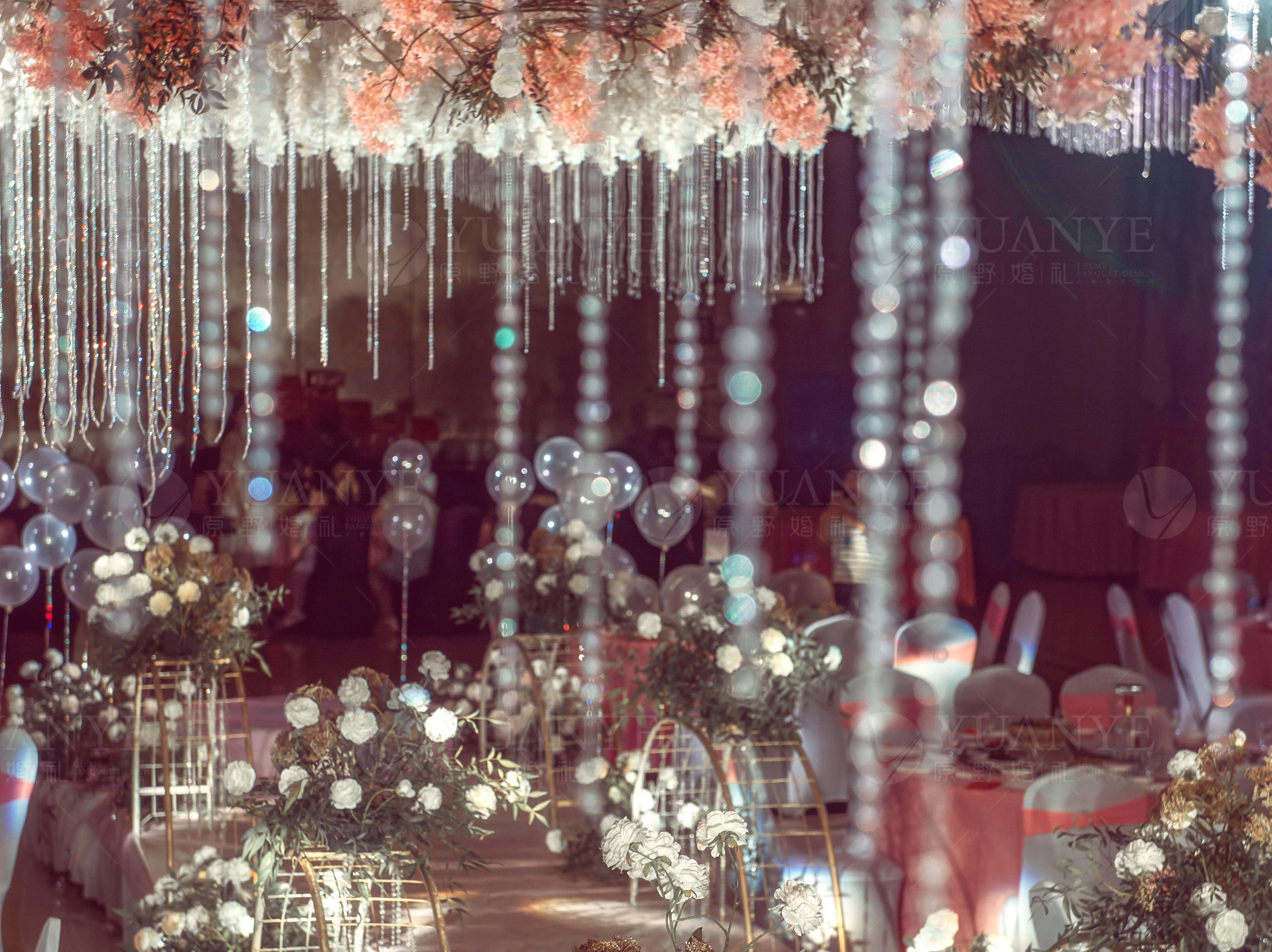 爱的告白 粉色真实婚礼原野婚礼