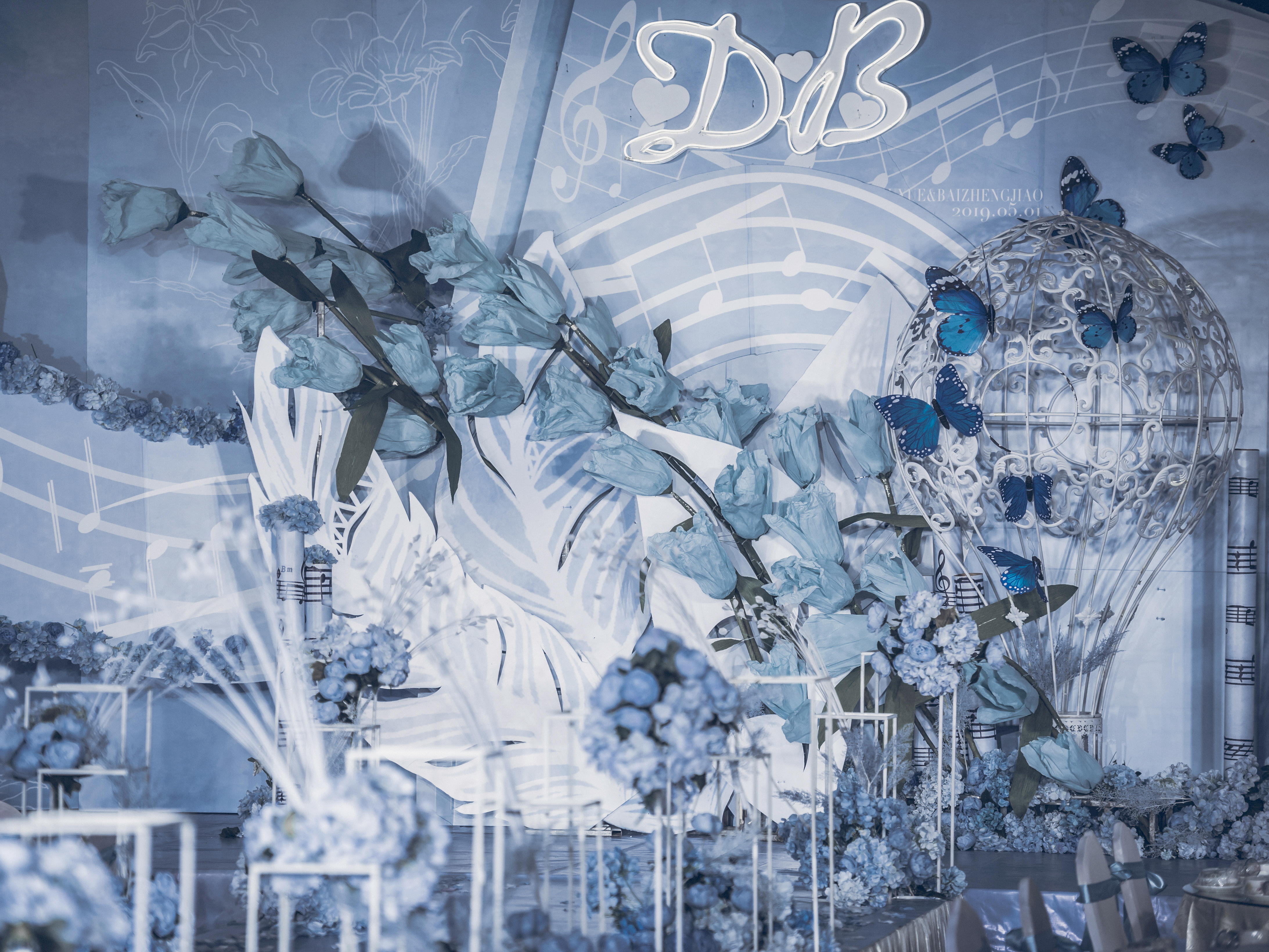 【Design木朵】爆款 ins雾霾蓝 大气韩式