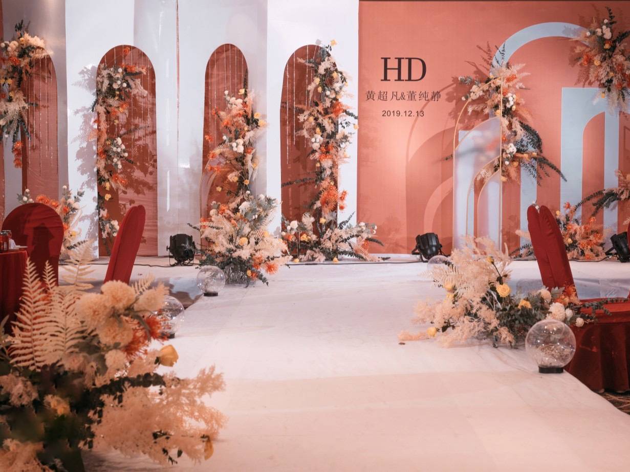   橘色系个性复古风婚礼