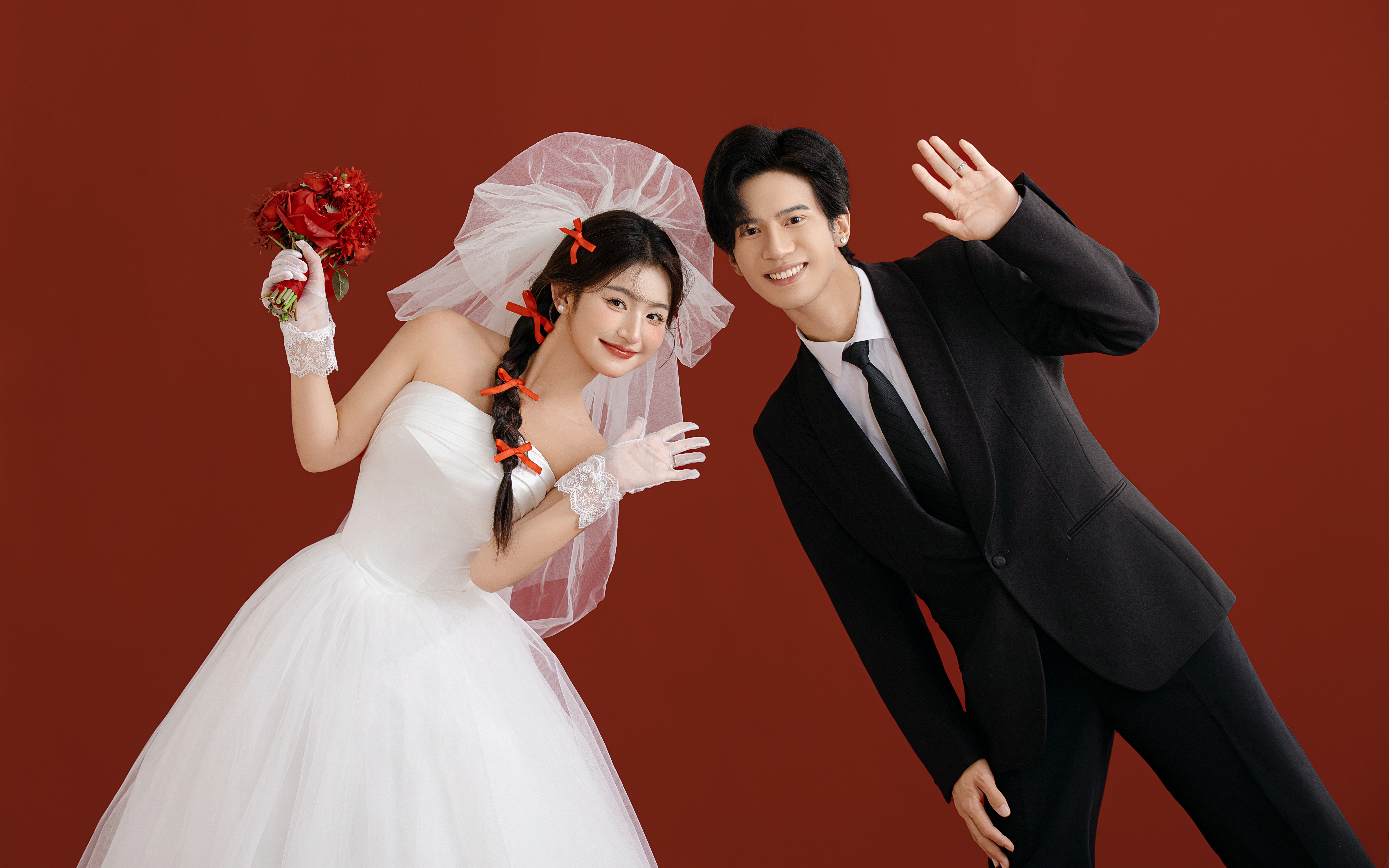 酒红喜嫁婚纱照｜甜度超标💯