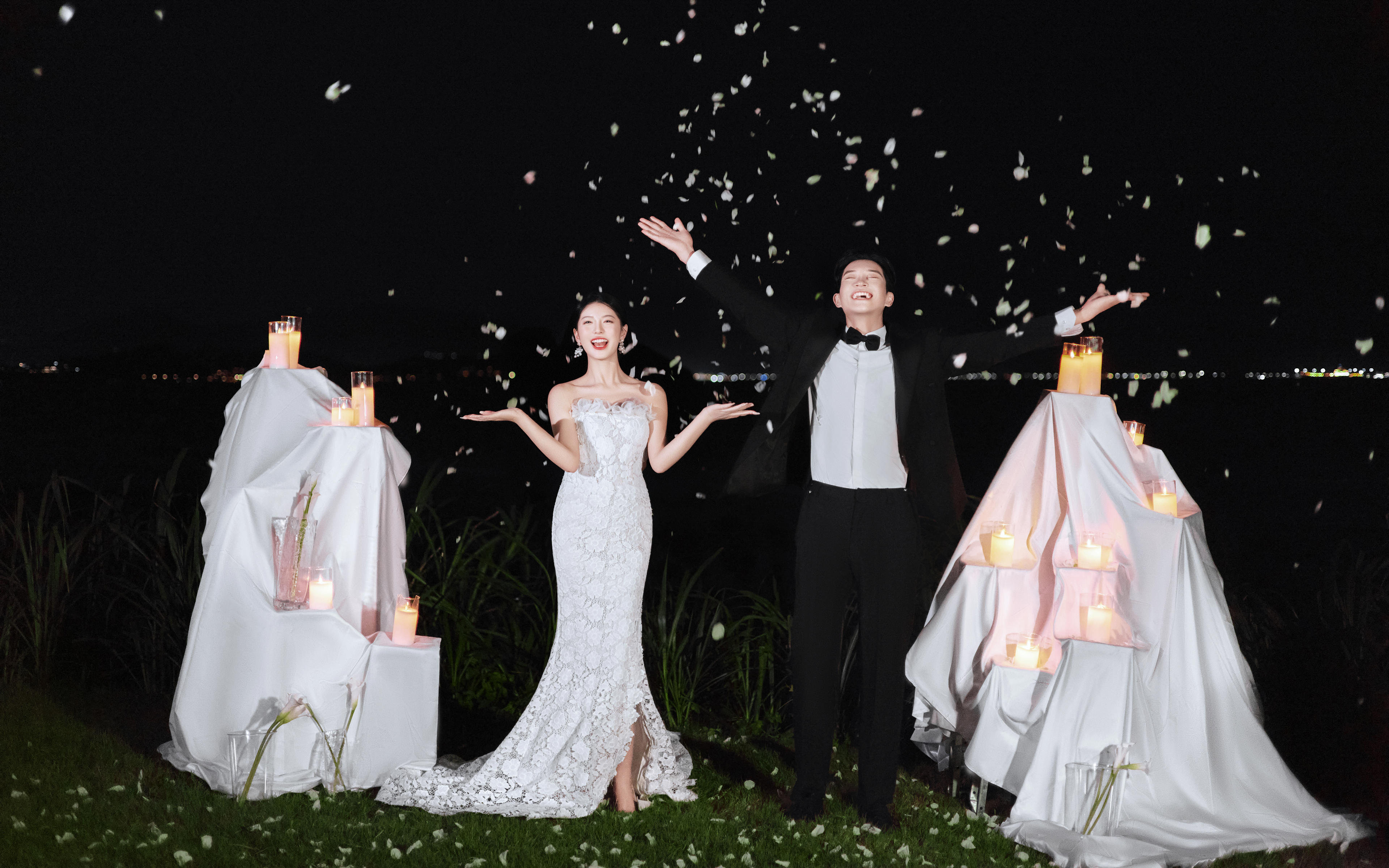 小東海夜景婚紗照??氛圍感絕了，原片直出都驚艷