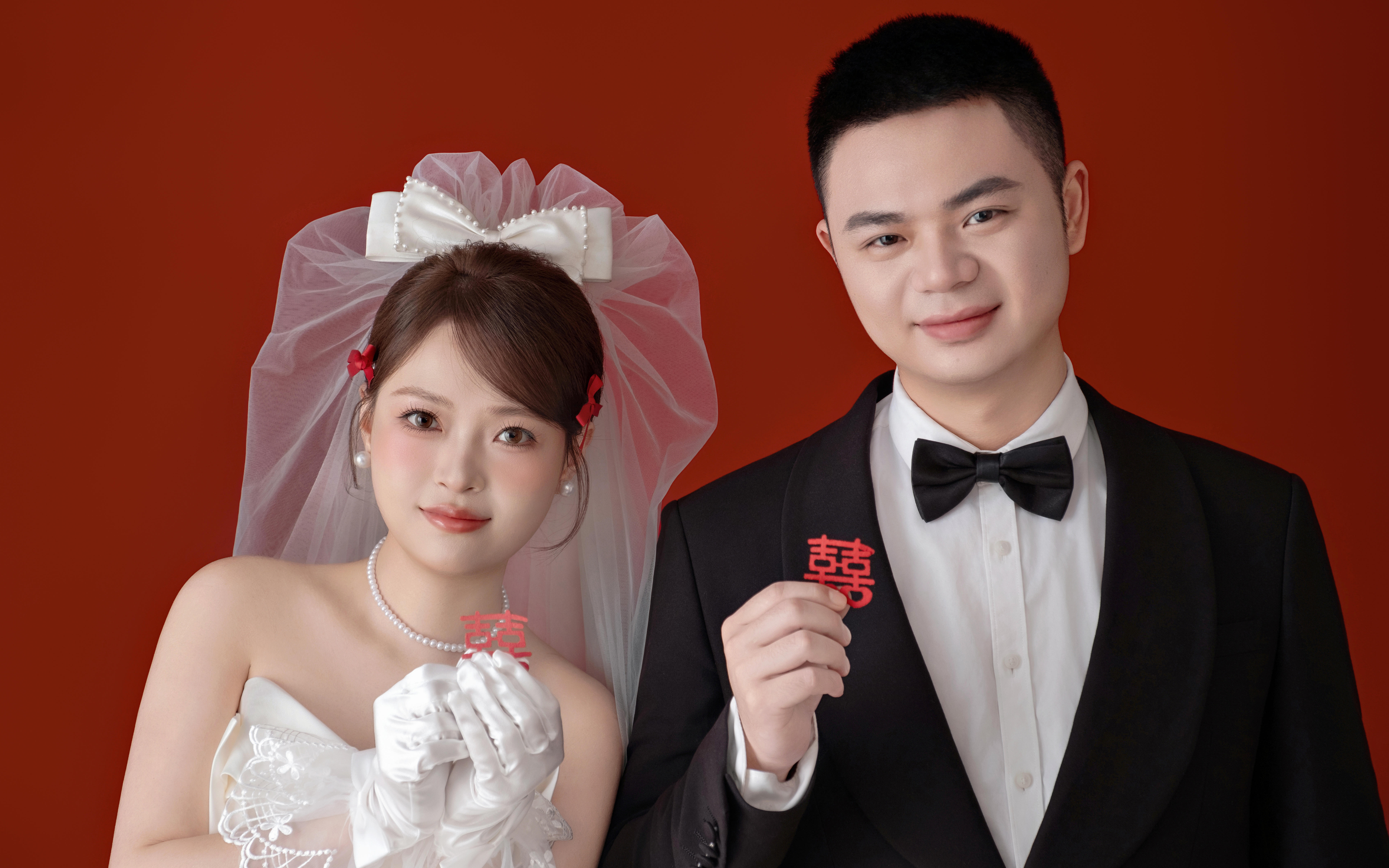 幸福滿分??紅底喜嫁婚紗照也太太太甜啦?