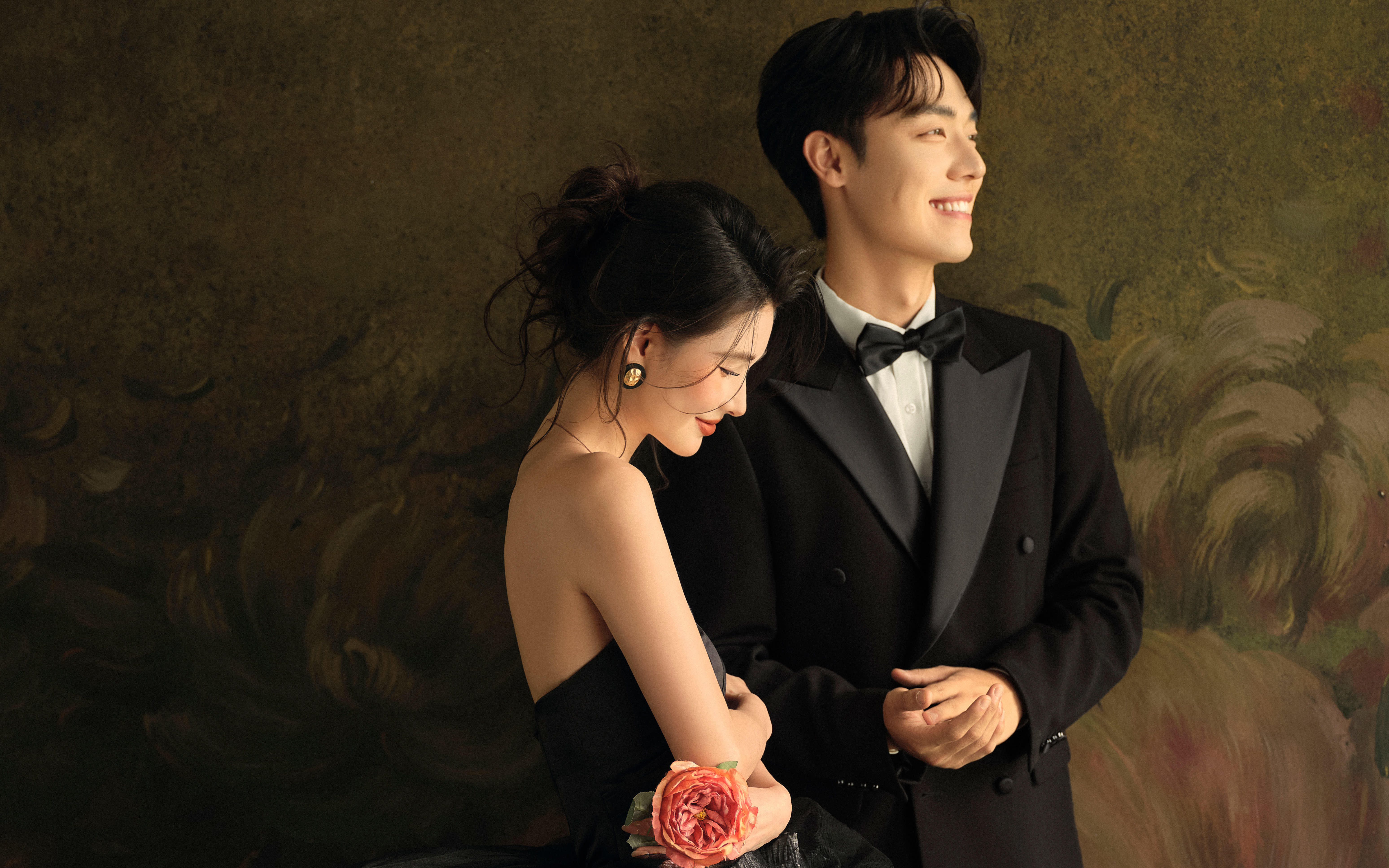 法式油画风婚纱照，慵懒的美感