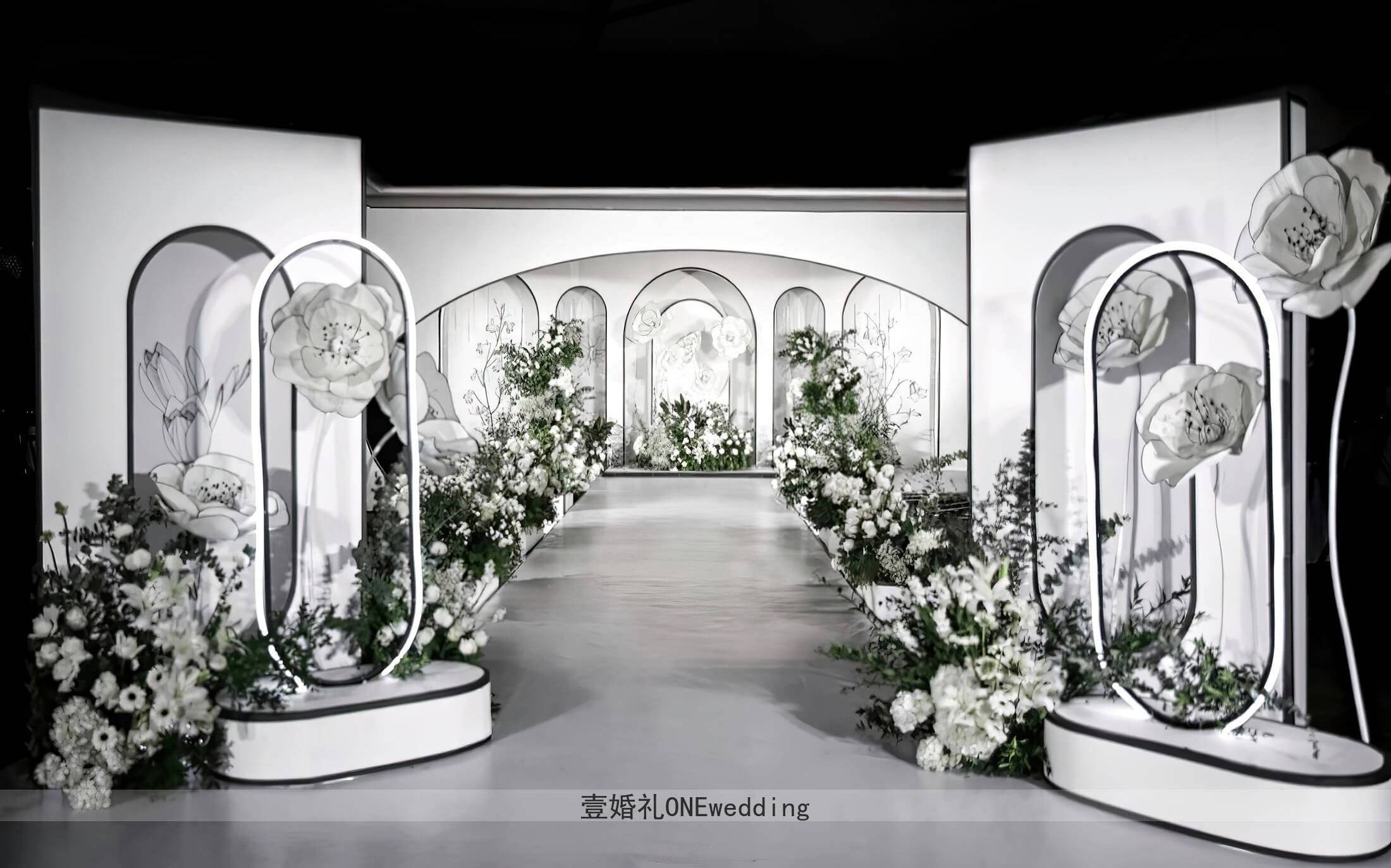 白绿色法式小香风婚礼