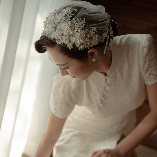 复古造型中式旗袍法式古典高清透无感妆容高贵优雅