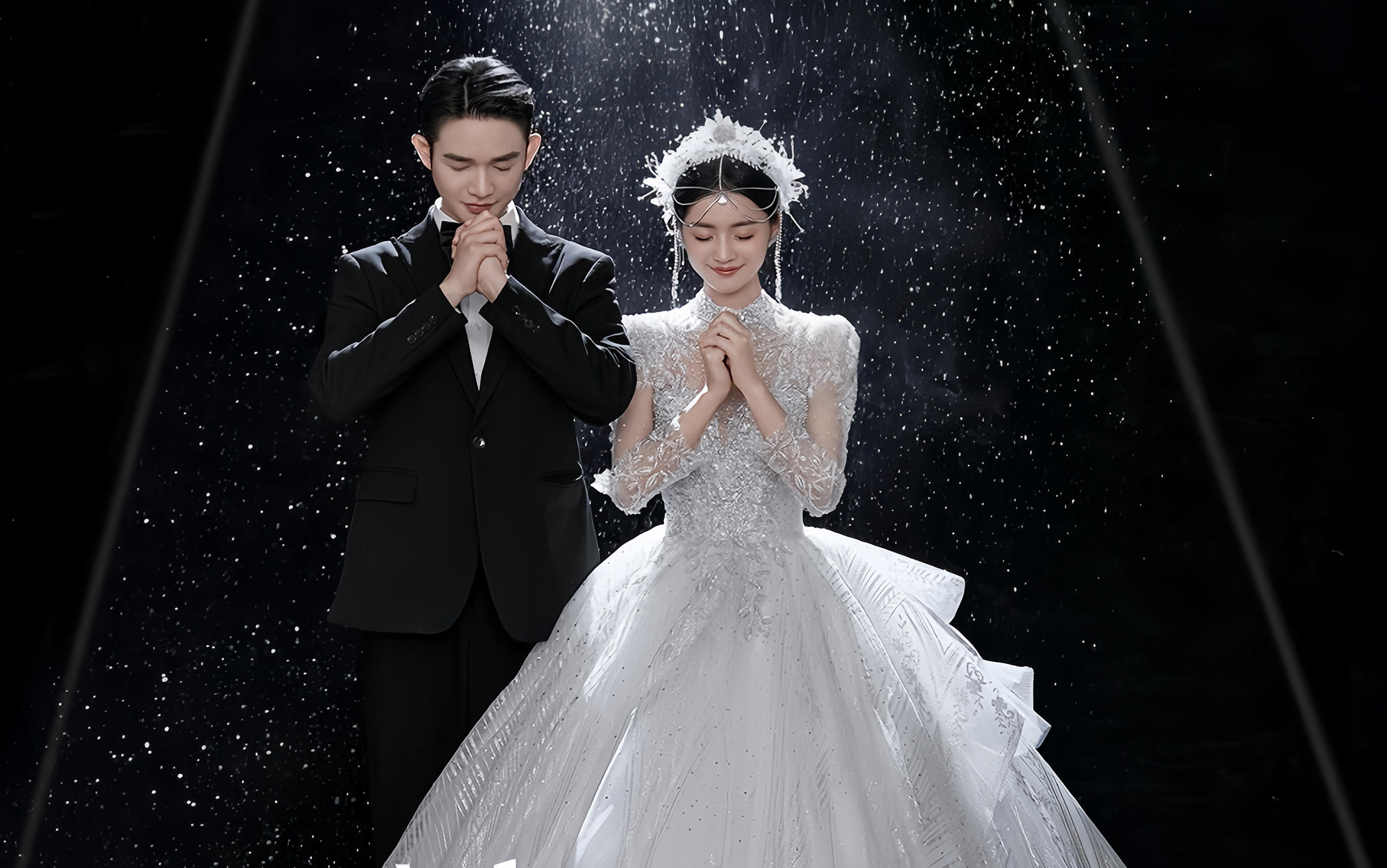 誰懂啊，星河璨爛光影婚紗照真好看