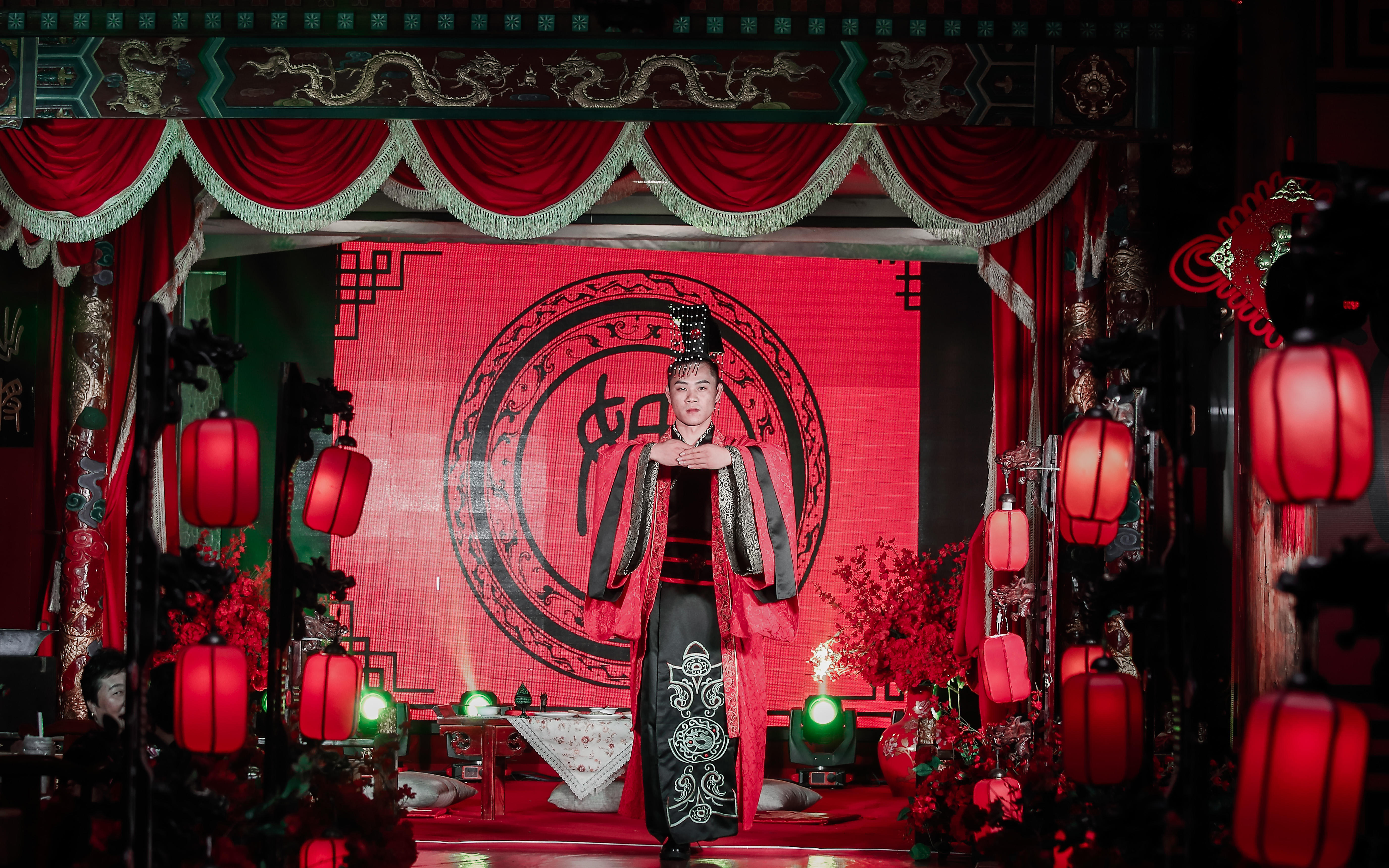 汉唐周制婚礼 中国风婚礼现场 