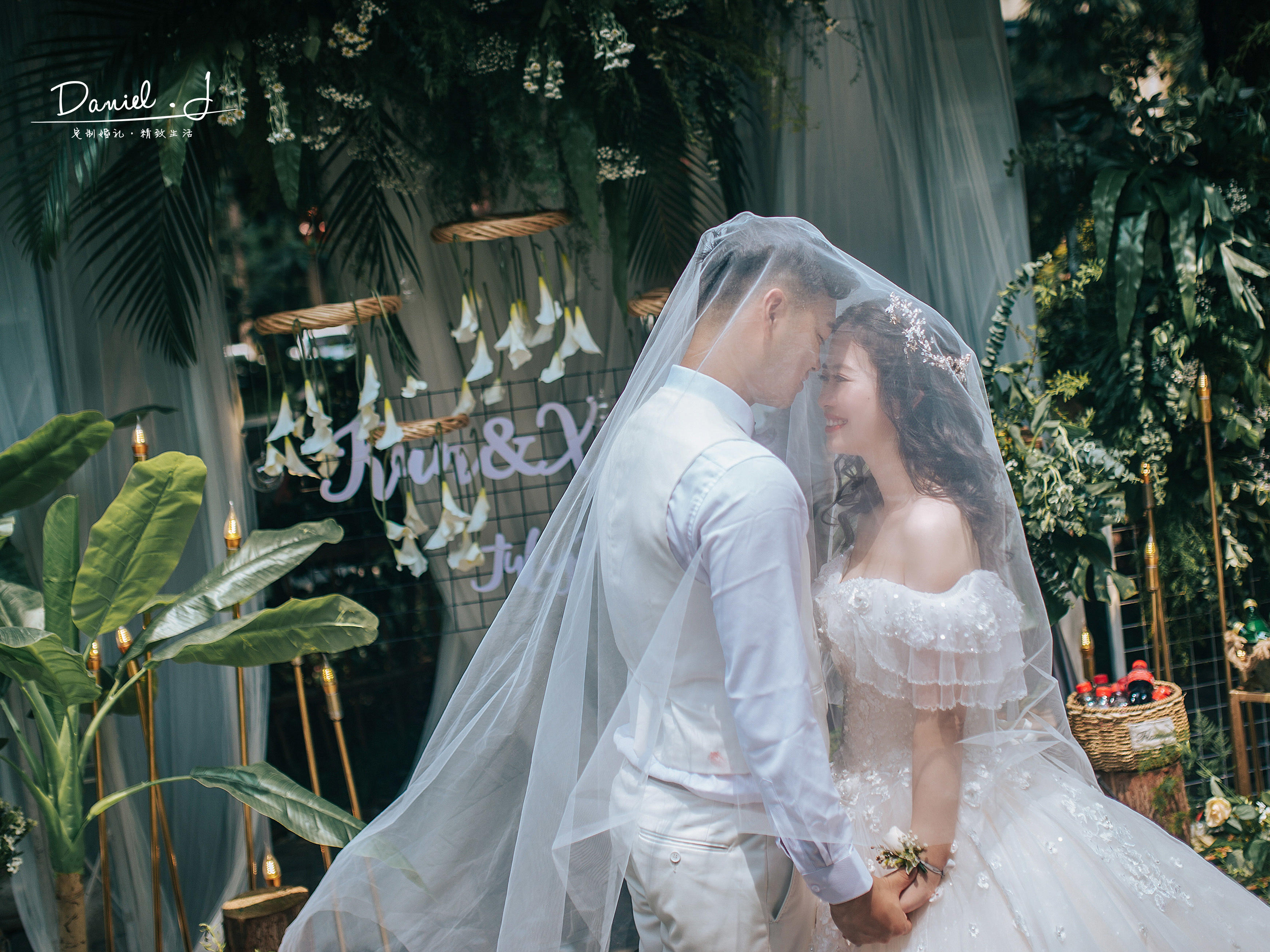 chic 又清新的小成本户外婚礼