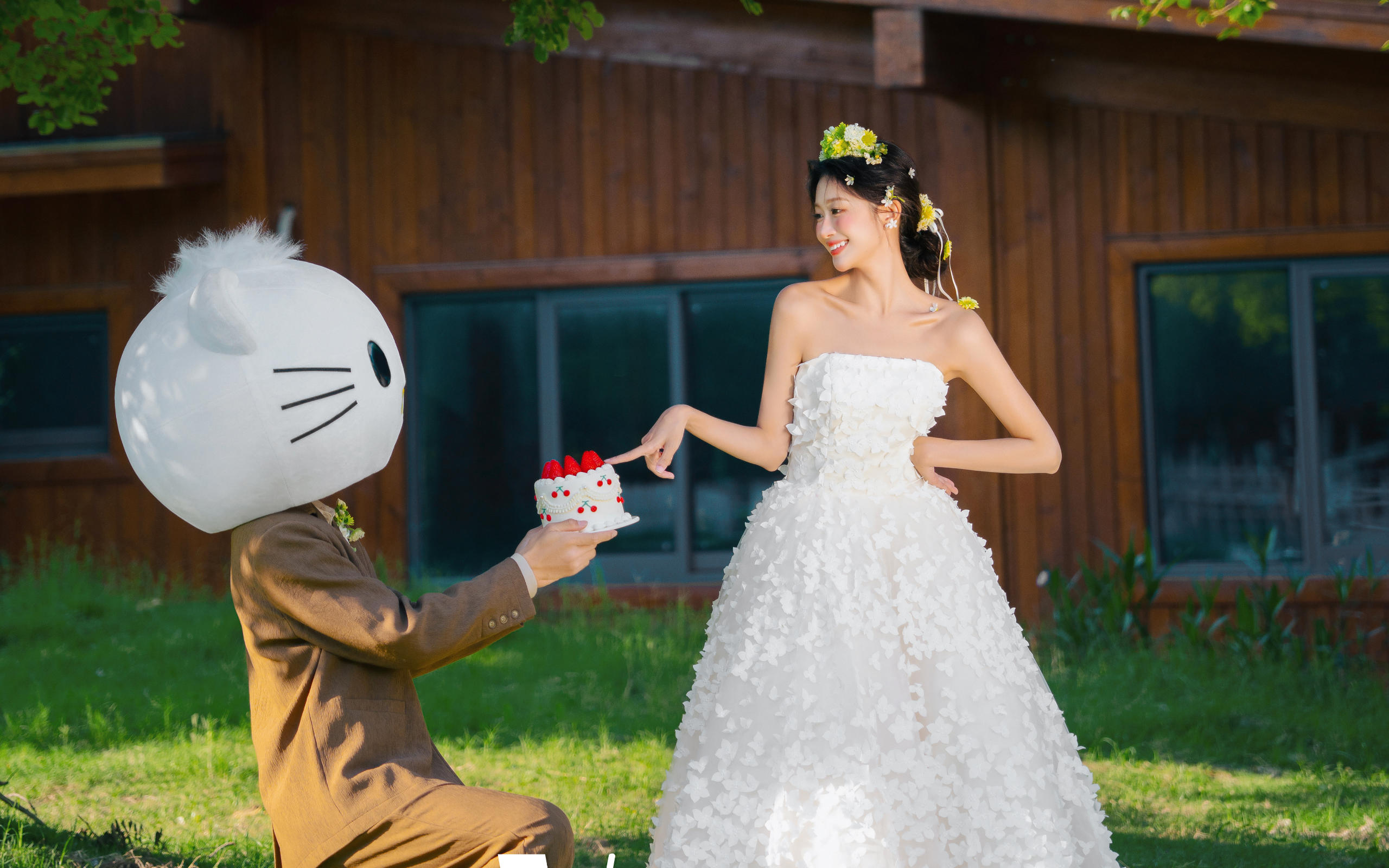 甜妹必拍HelloKitty婚纱照