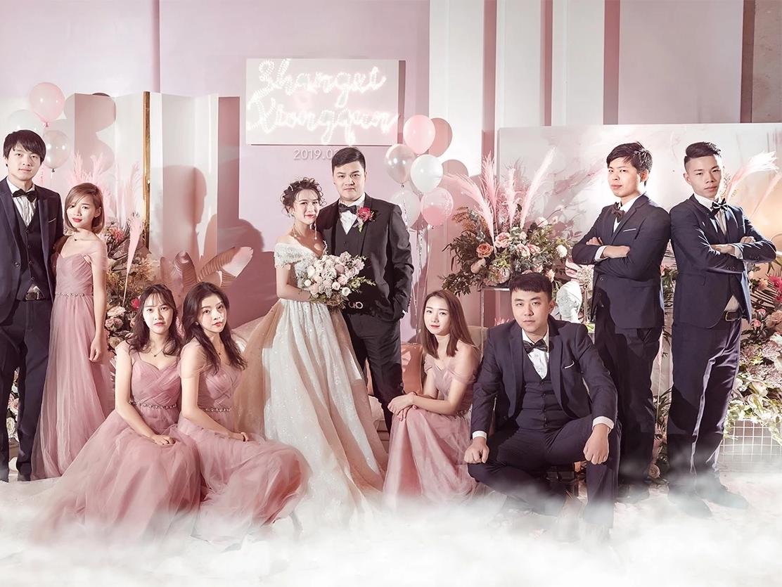 【玖玖新娘】婚纱礼服7件套+全程跟妆