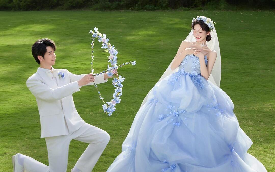 【心动一万次 草坪花神婚纱照】