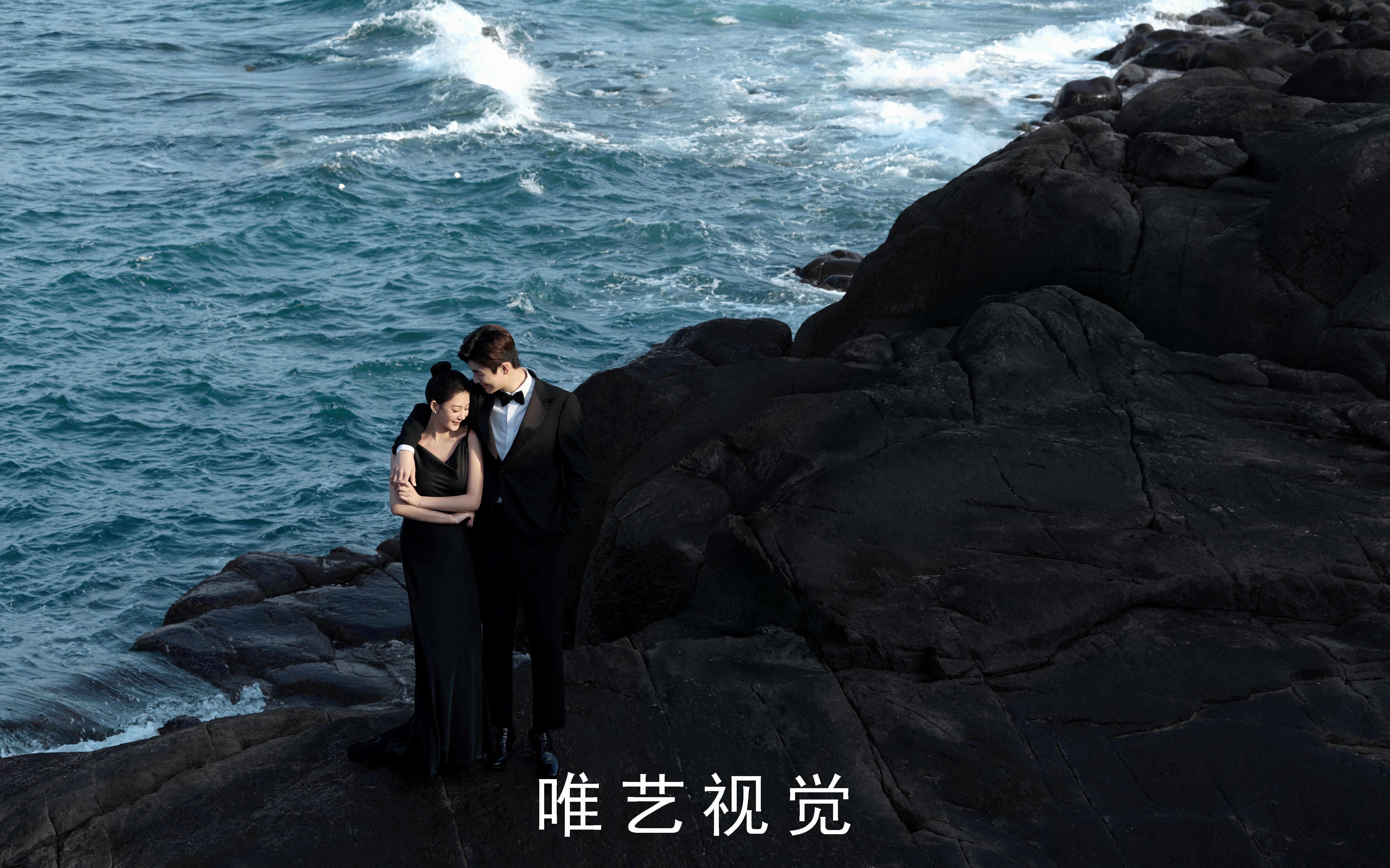 黑紗海景礁石