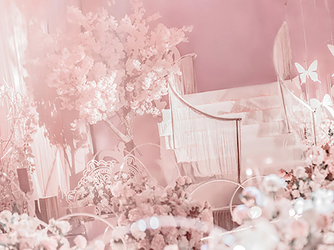 ［花間詞婚礼］粉色婚礼+吊顶含人员