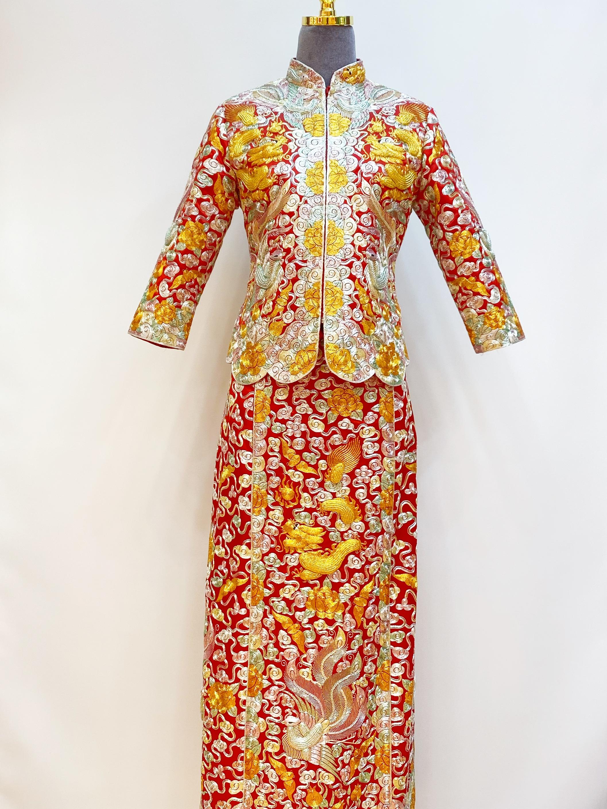 敬酒服 出门 回门丨中式嫁衣大五福龙凤褂