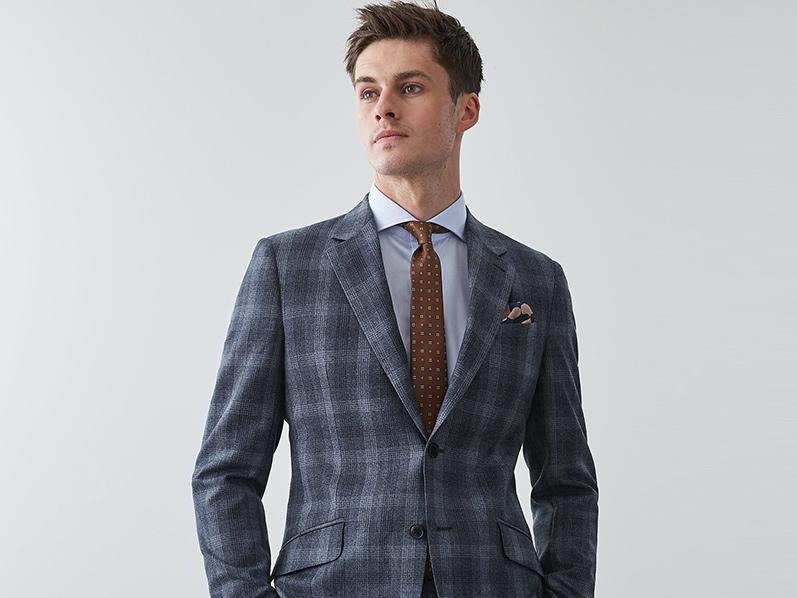 【十年老店】经典大格纹西服定制套装