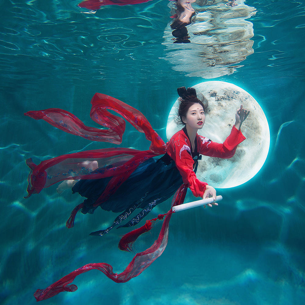 网红打卡水下写真|汉服国风|美人鱼拍摄