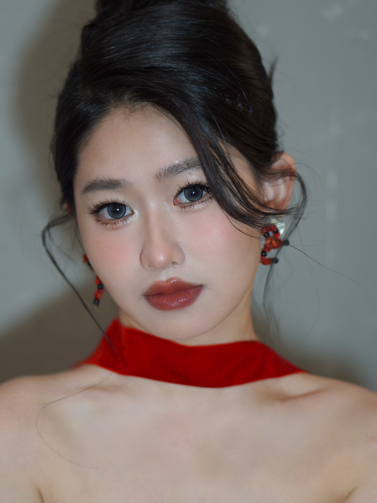 红色晚礼服造型