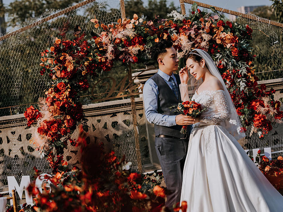 【秋季爆款】莫兰迪红大气婚礼