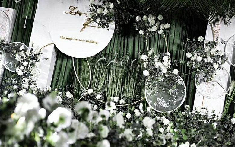 鸿运庆典  白绿色小清新