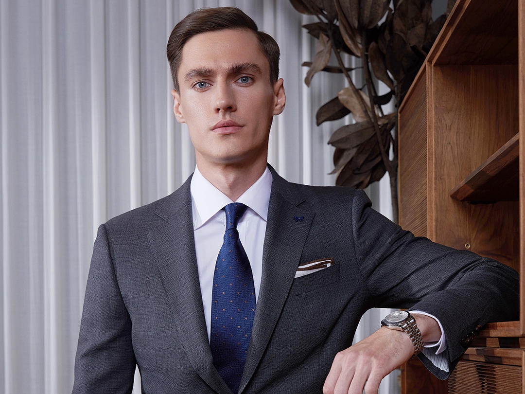 国产羊毛混纺面料轻奢 系列西服六件套