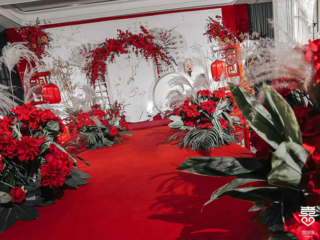 价格8800元的蓝色新中式场布套餐