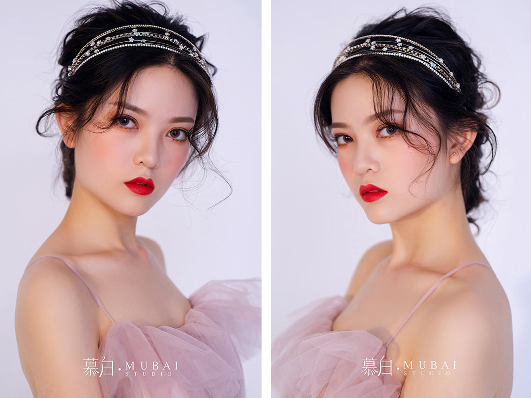 慕白彩妆造型 上门新娘早妆380+伴娘