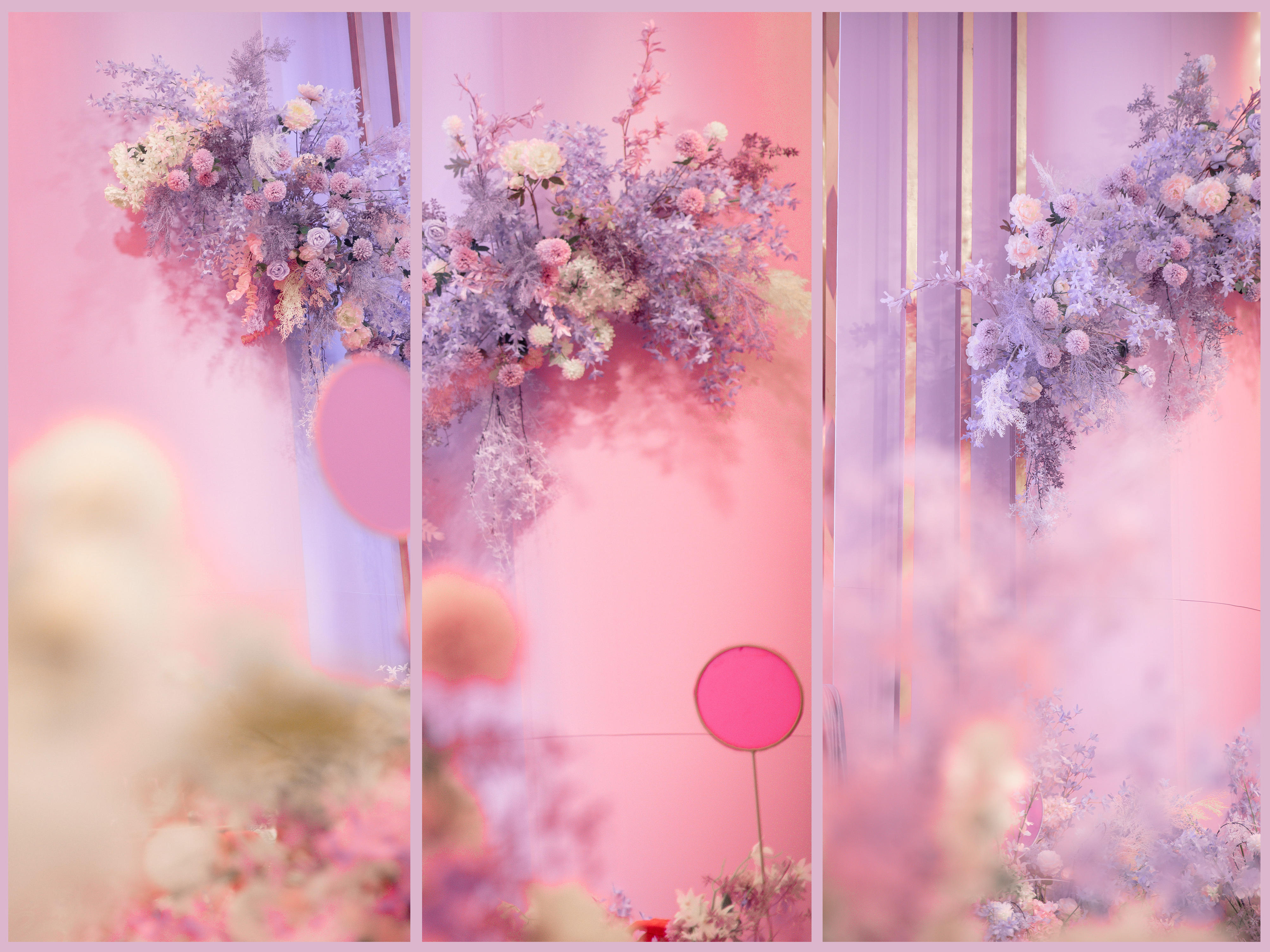 紫粉色唯美主题婚礼12888含摄影录像化妆