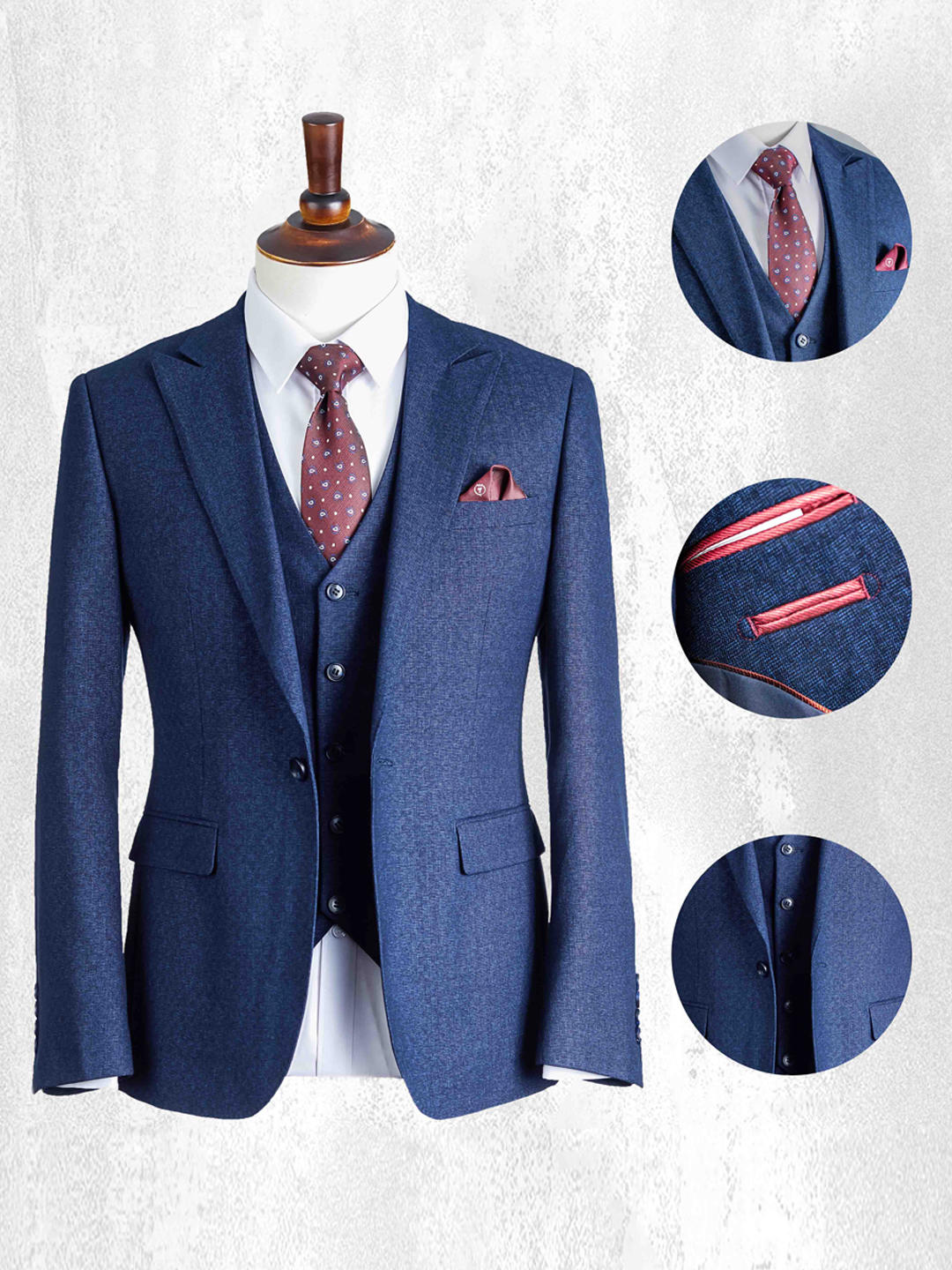 【西装定制彰显性格1980RMB 40%羊毛含量