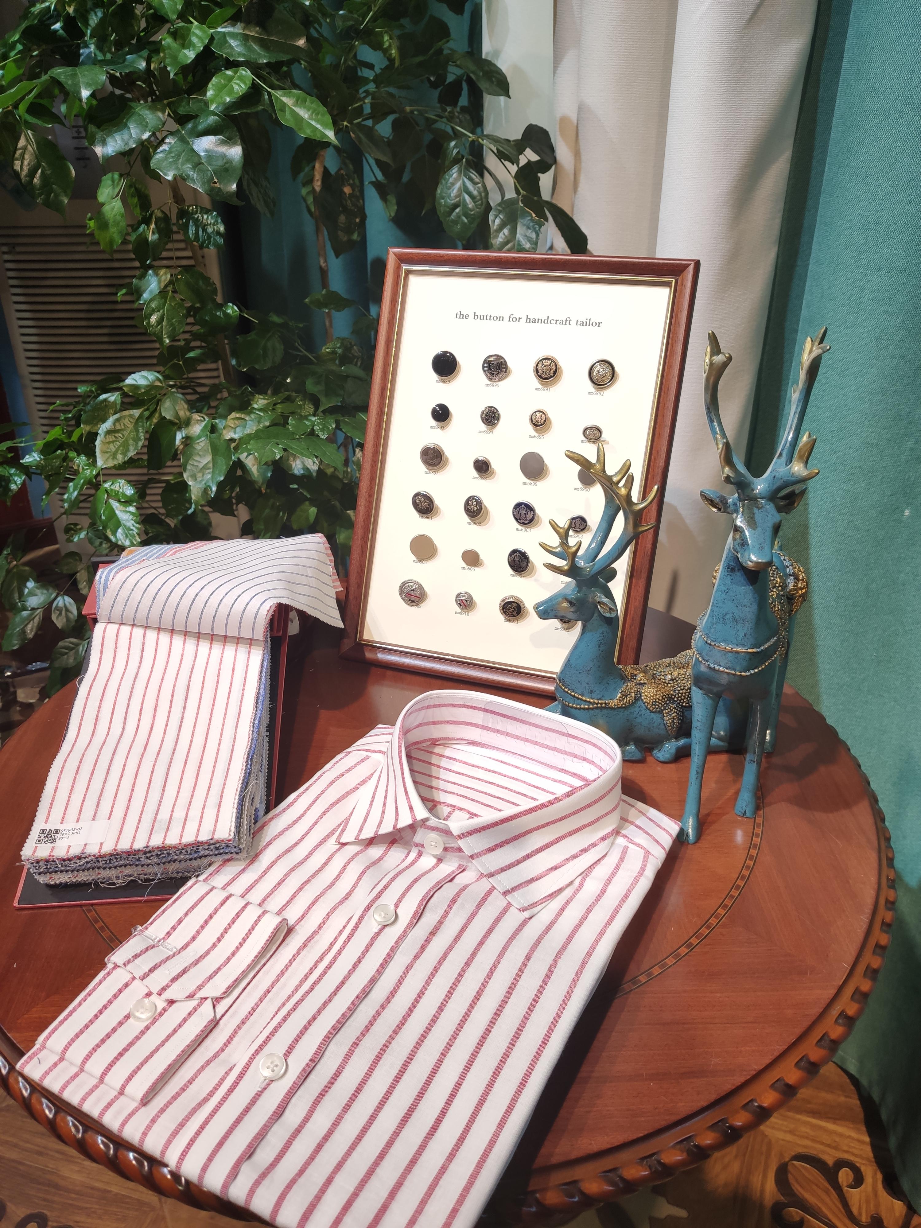 【绅仕西服定制】定制刺绣棉麻衬衣