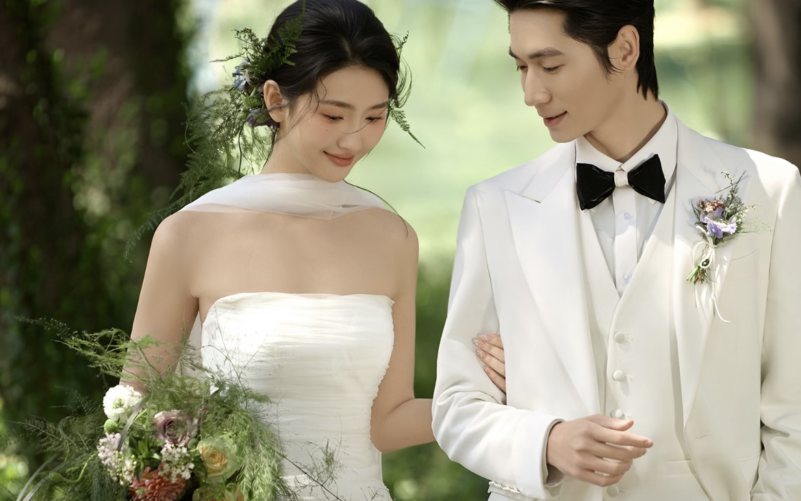 草坪森系婚紗照