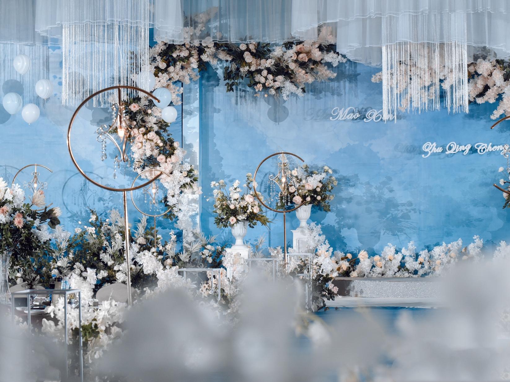 安徽宿州灵璧卢氏 婚礼蓝色系样品发布