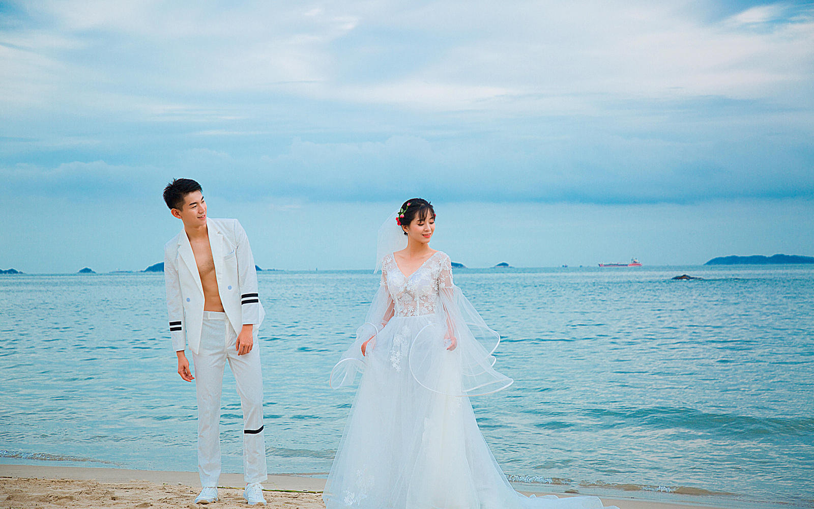蜜月旅行拍套厦门唯美海景婚纱照