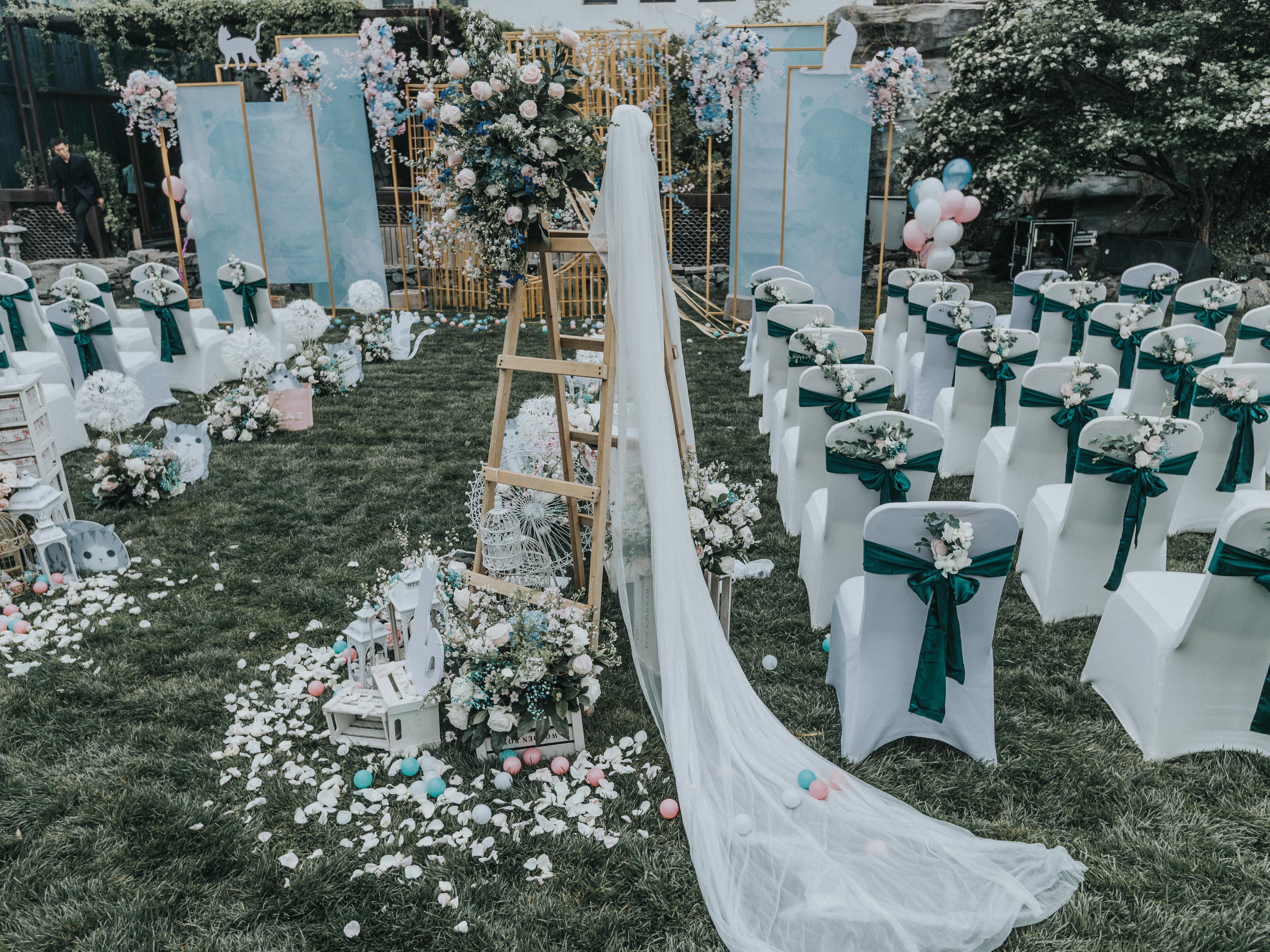 喜铺案例 蓝色户外西式婚礼